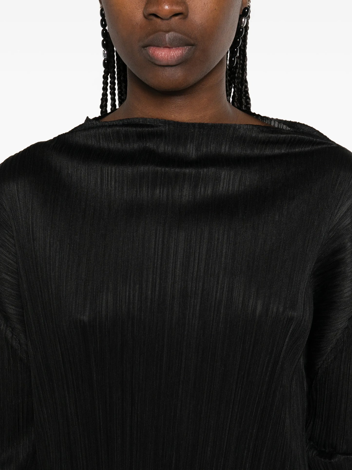 Ole! high-neck A-line midi dress