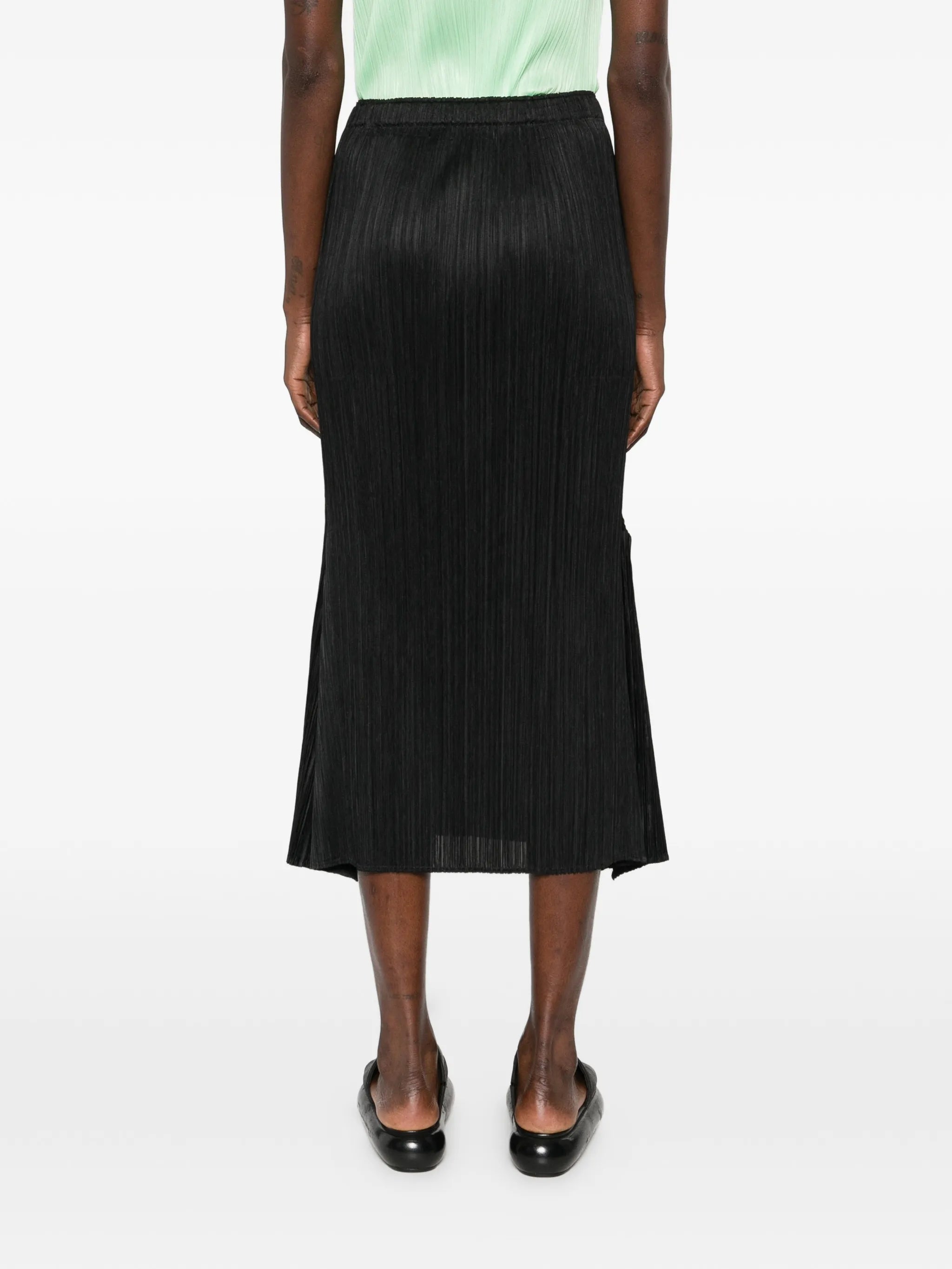 Ole! flared pleated midi skirt