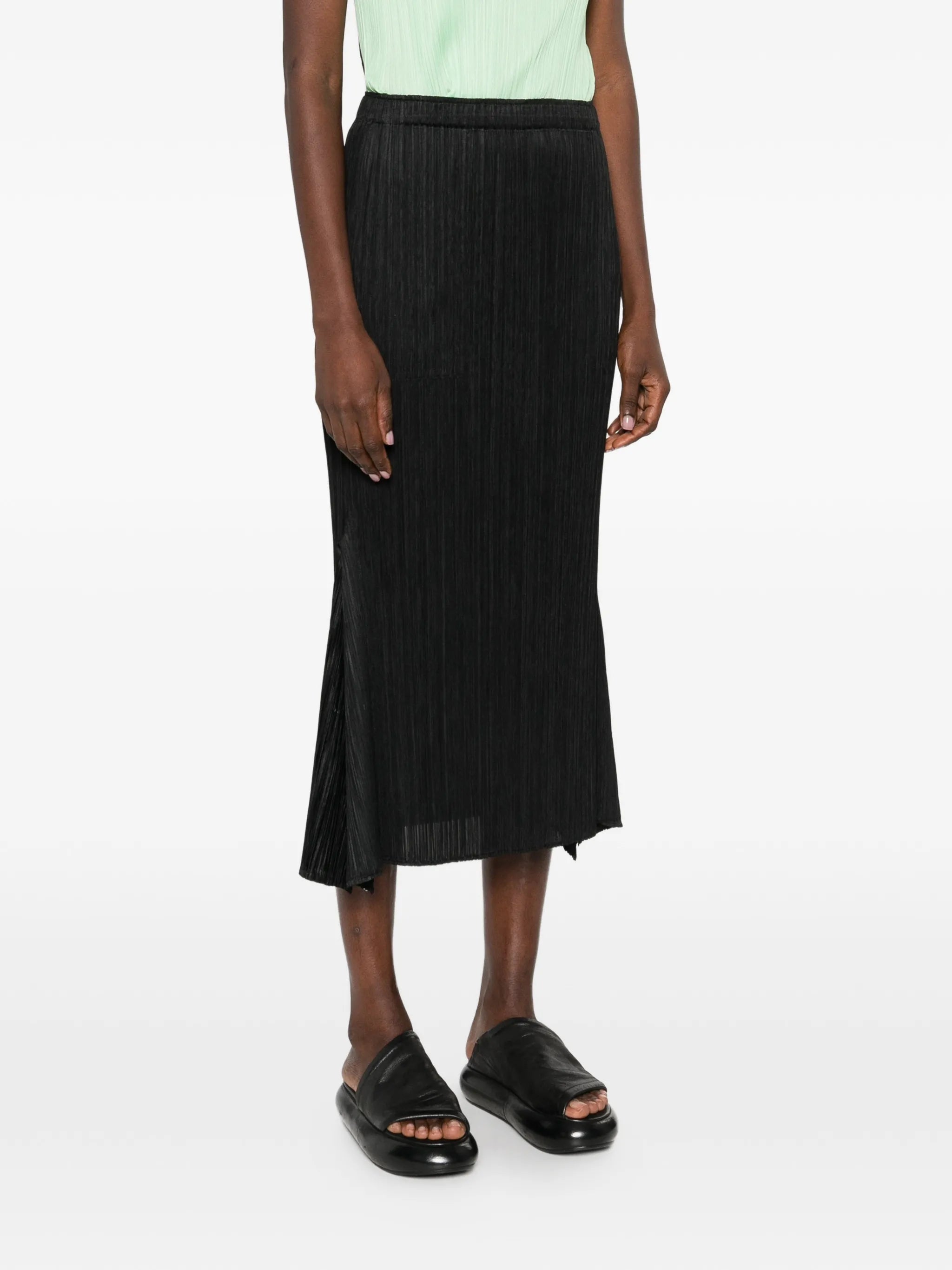 Ole! flared pleated midi skirt