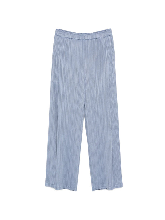 slim leg pleated trousers