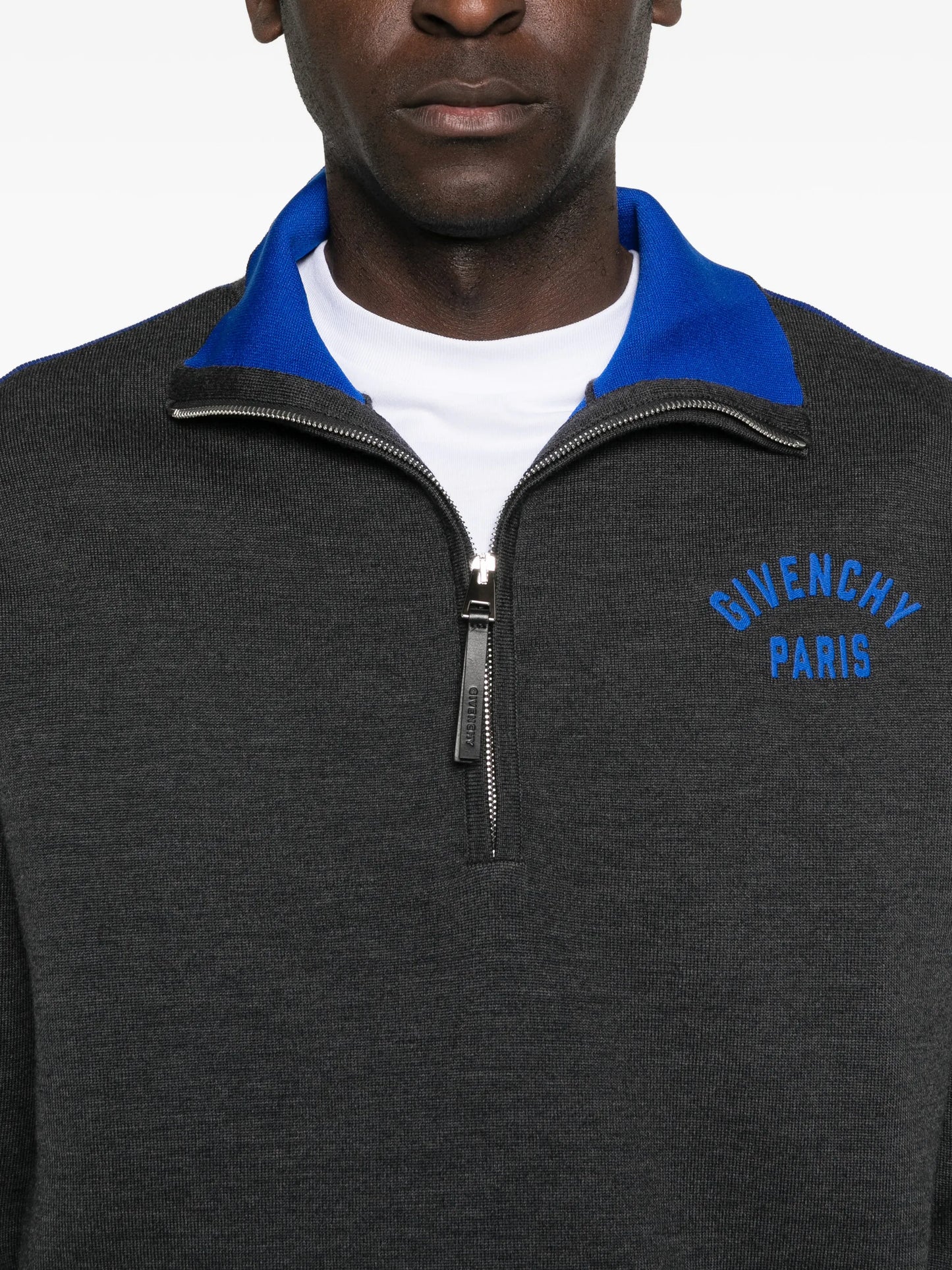 half-zipped logo sweater