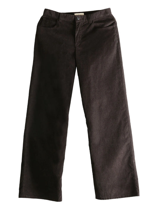 corduroy straight-leg trousers