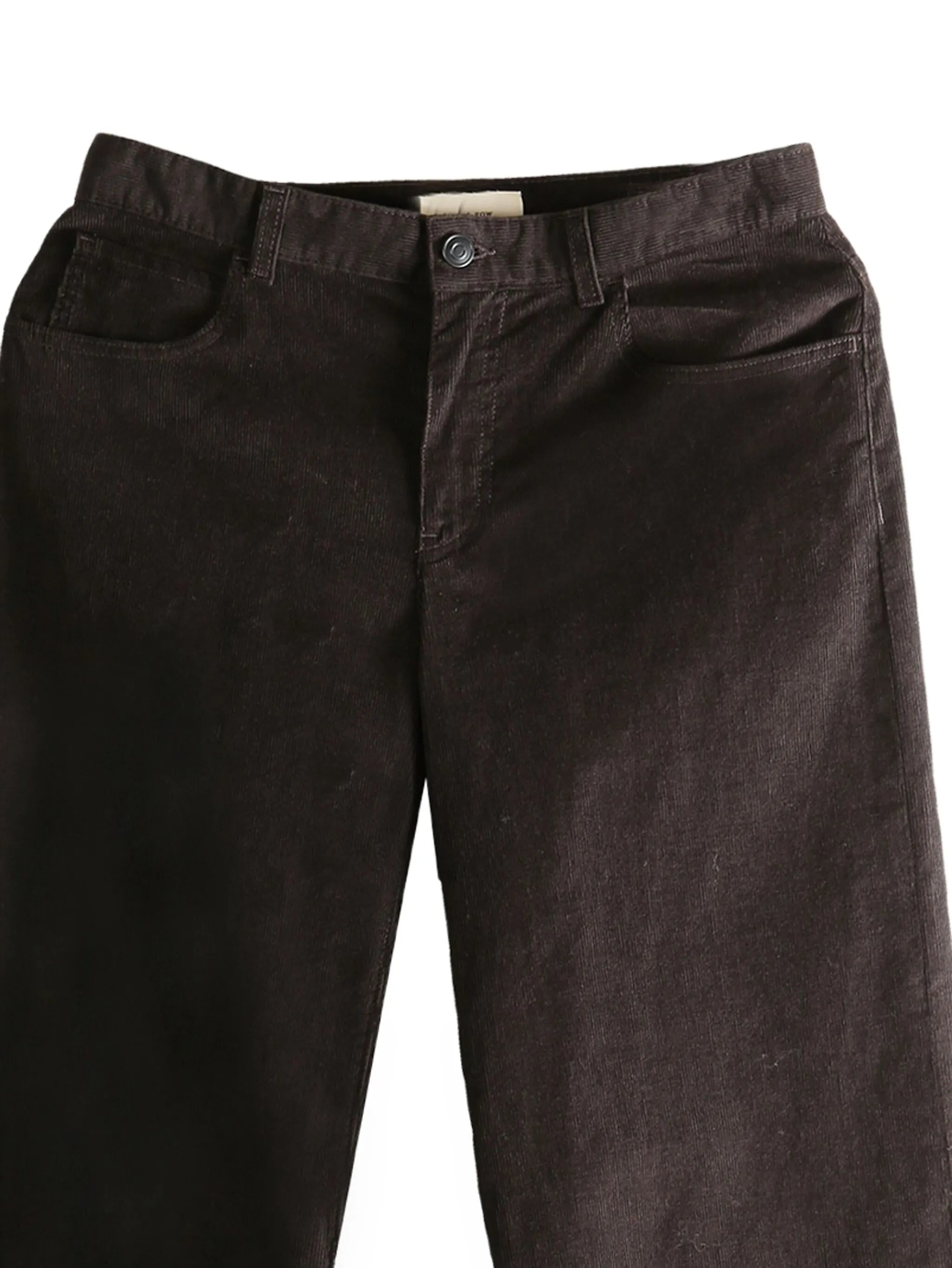 corduroy straight-leg trousers