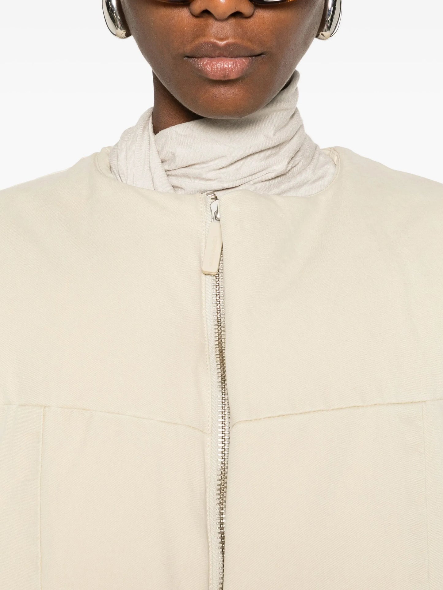 puffer zip-front jacket