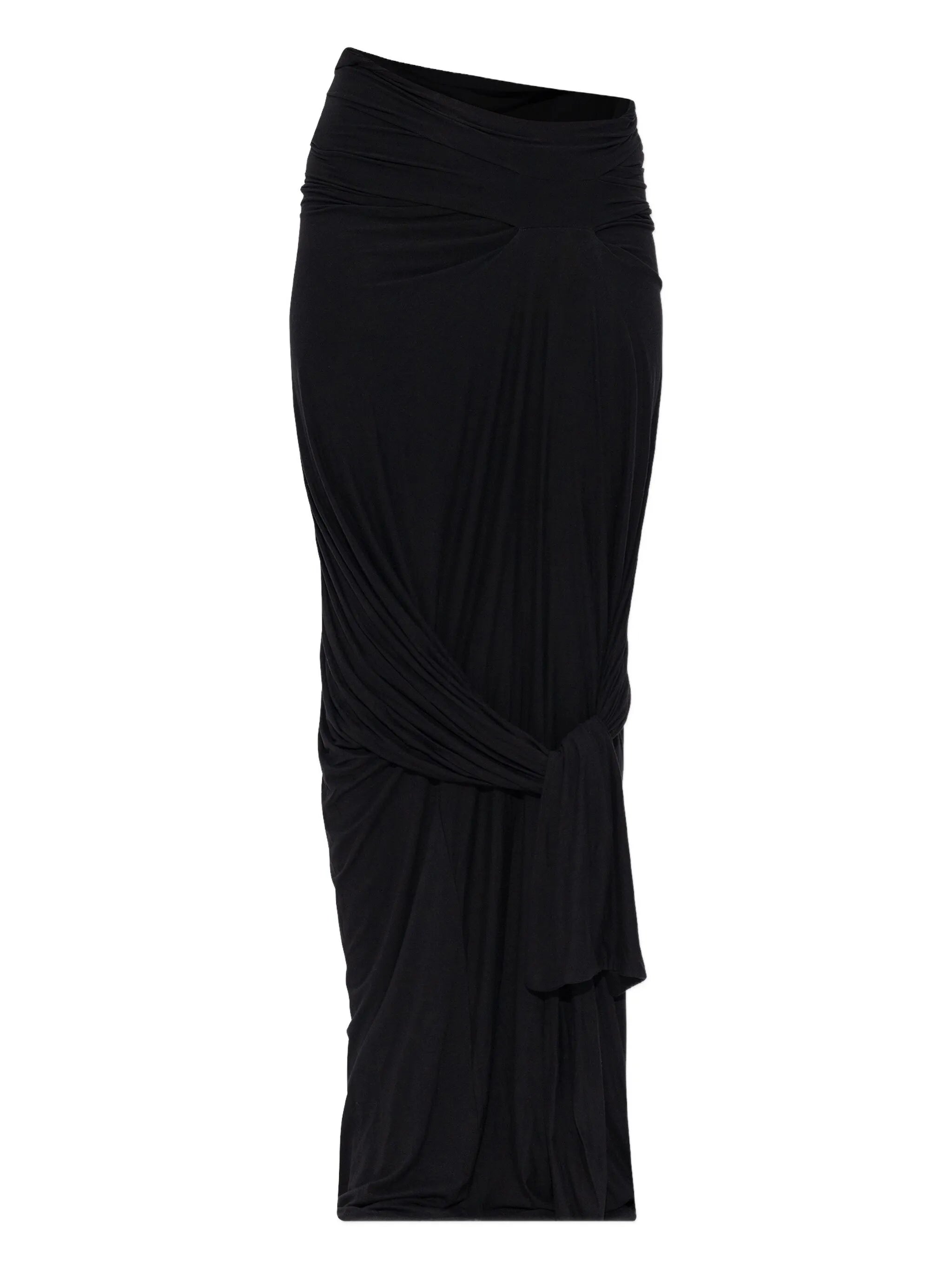 draped knot-detail skirt