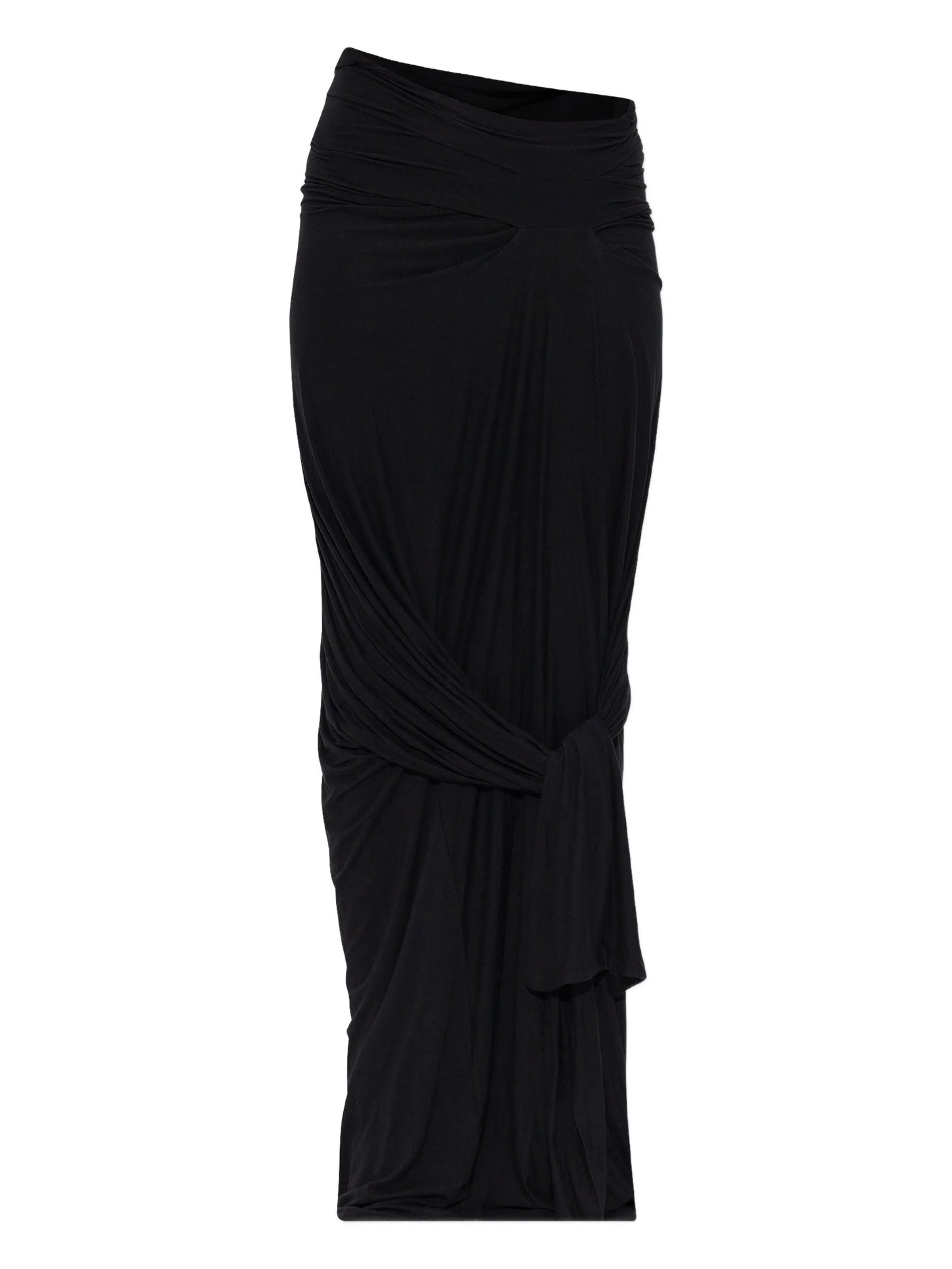 draped knot-detail skirt