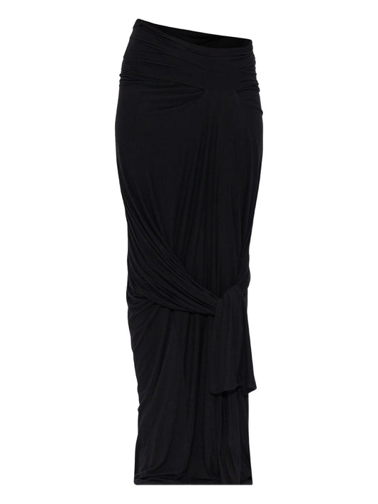 draped knot-detail skirt