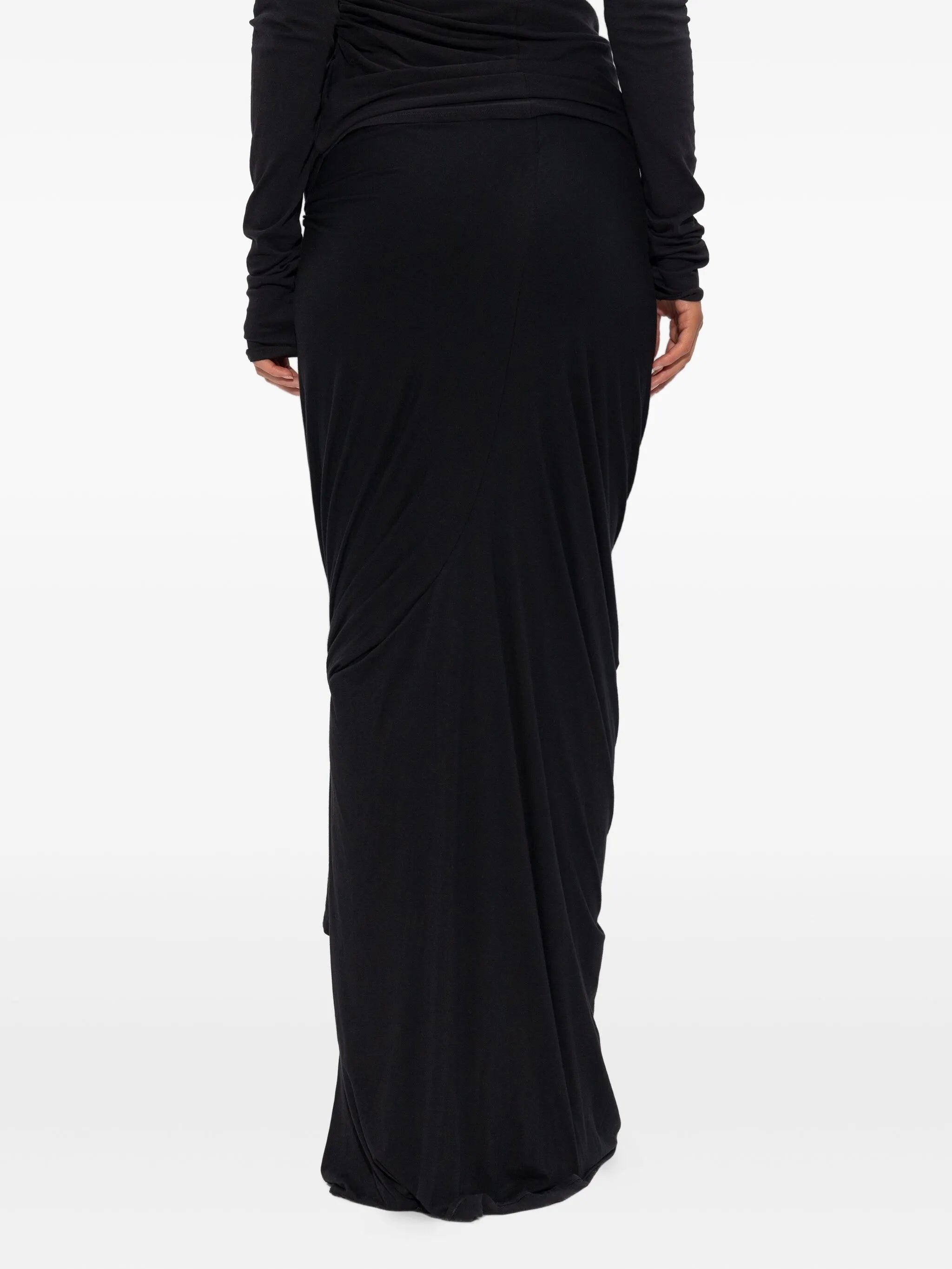 draped knot-detail skirt