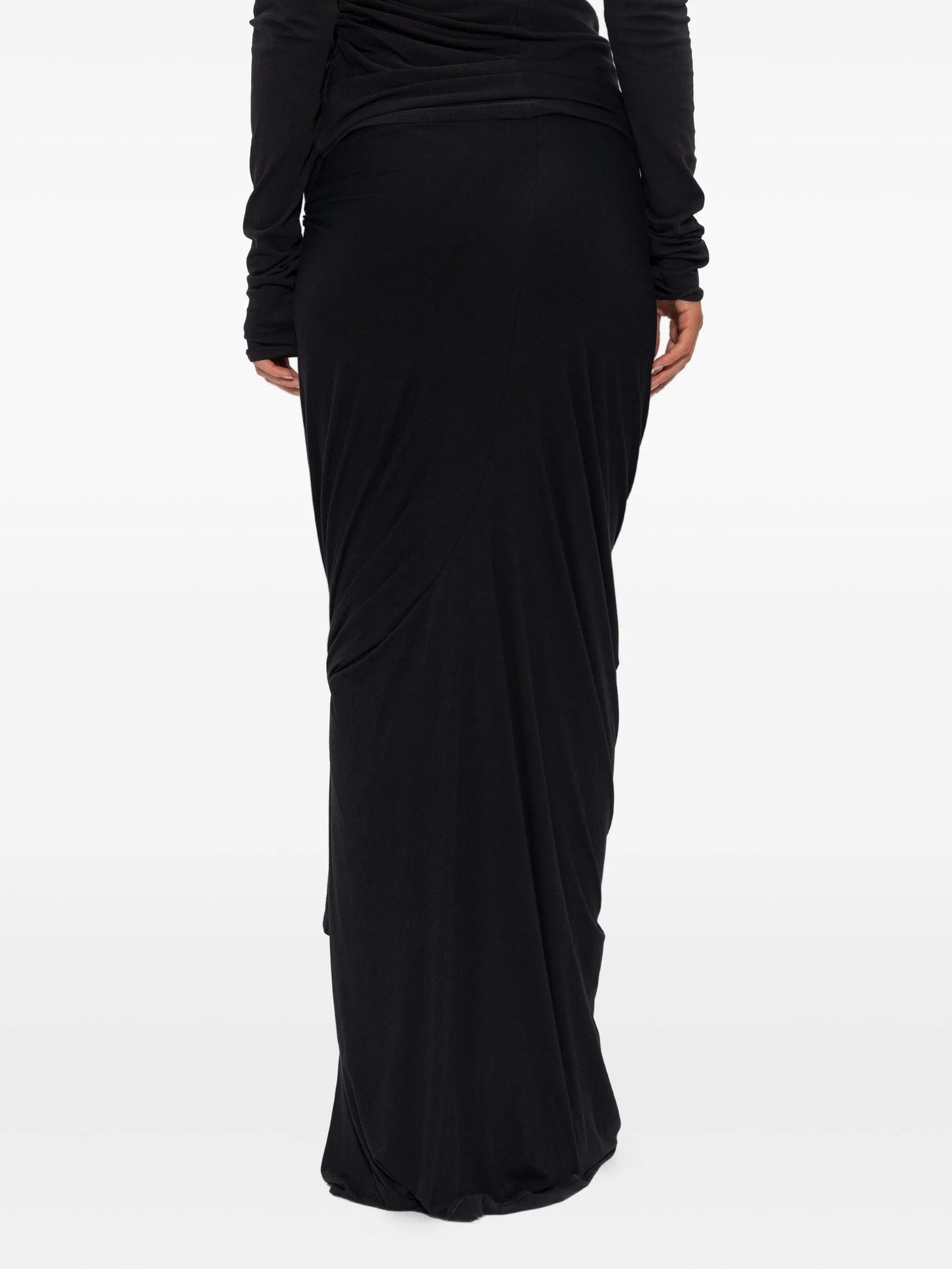 draped knot-detail skirt