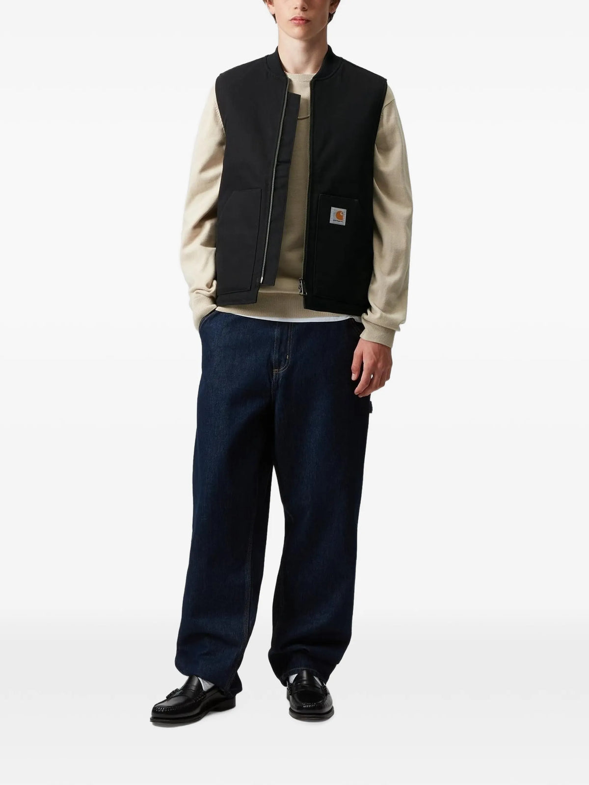 zip-front pouch-pocket gilet