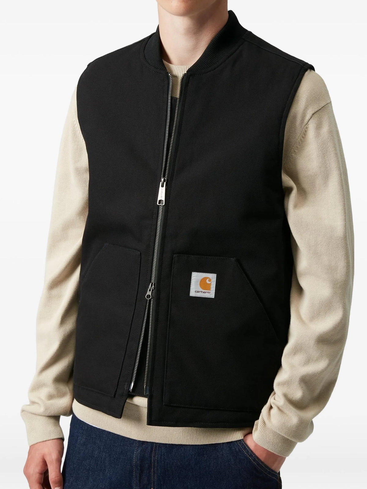 zip-front pouch-pocket gilet