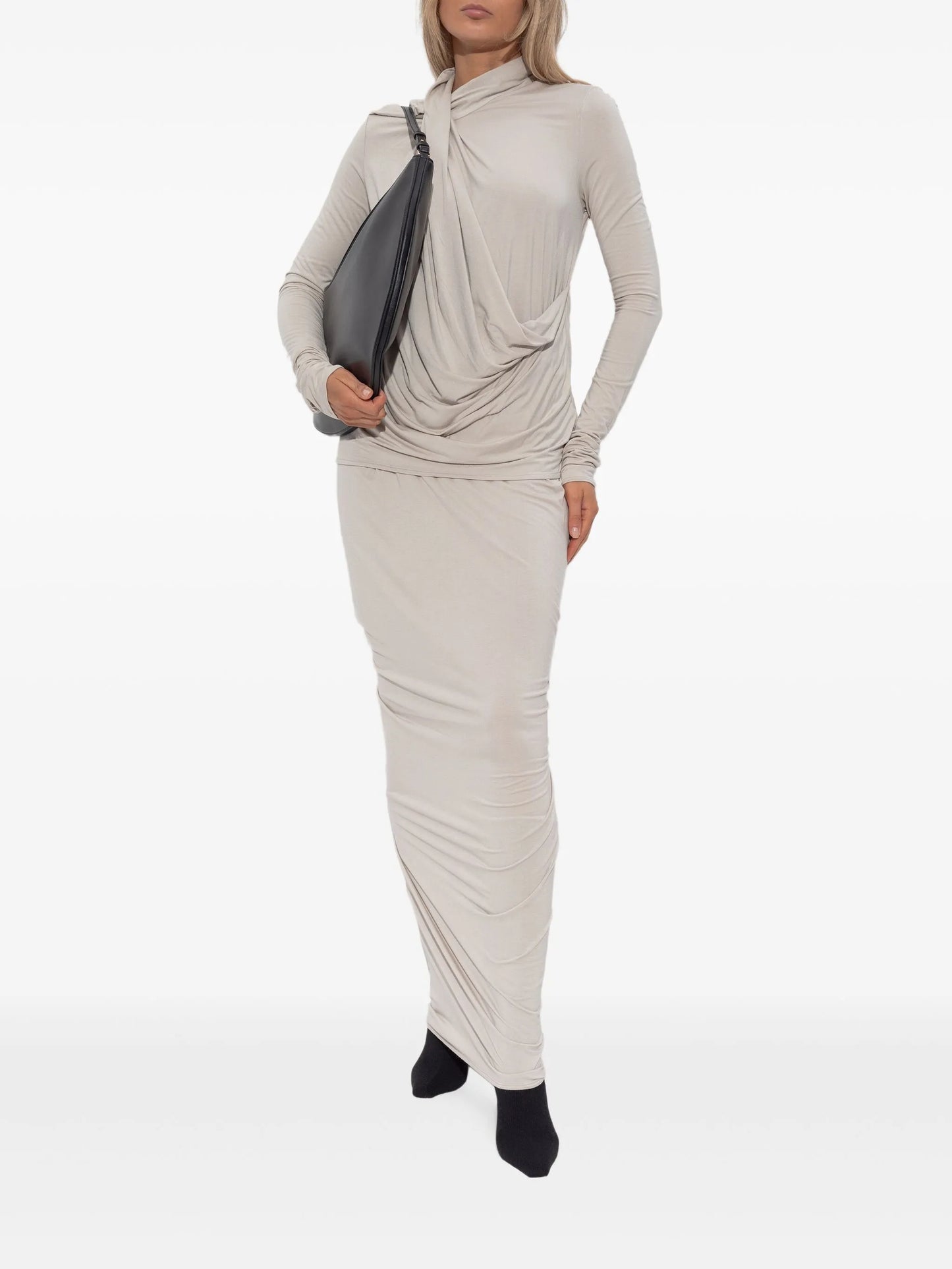 draped jersey skirt