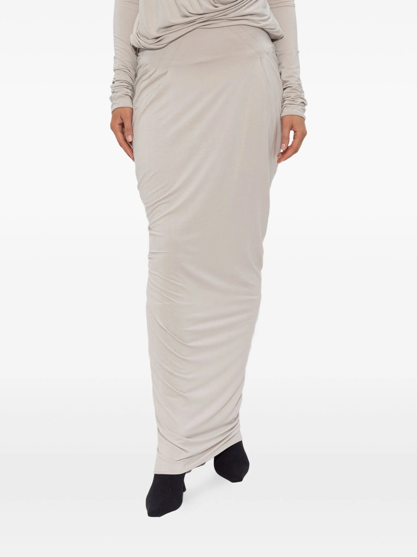 draped jersey skirt