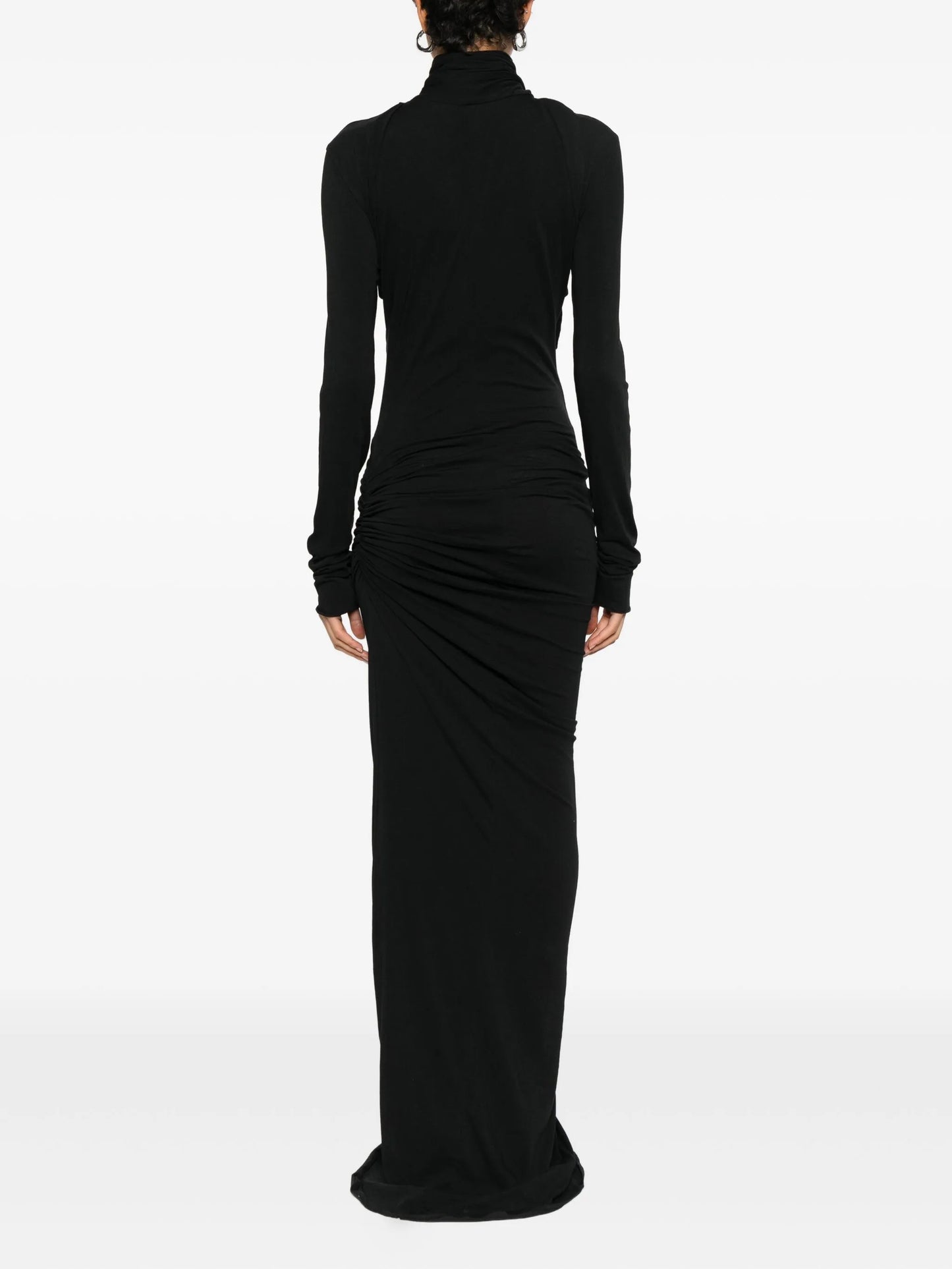 draped cowl-neck maxi dress