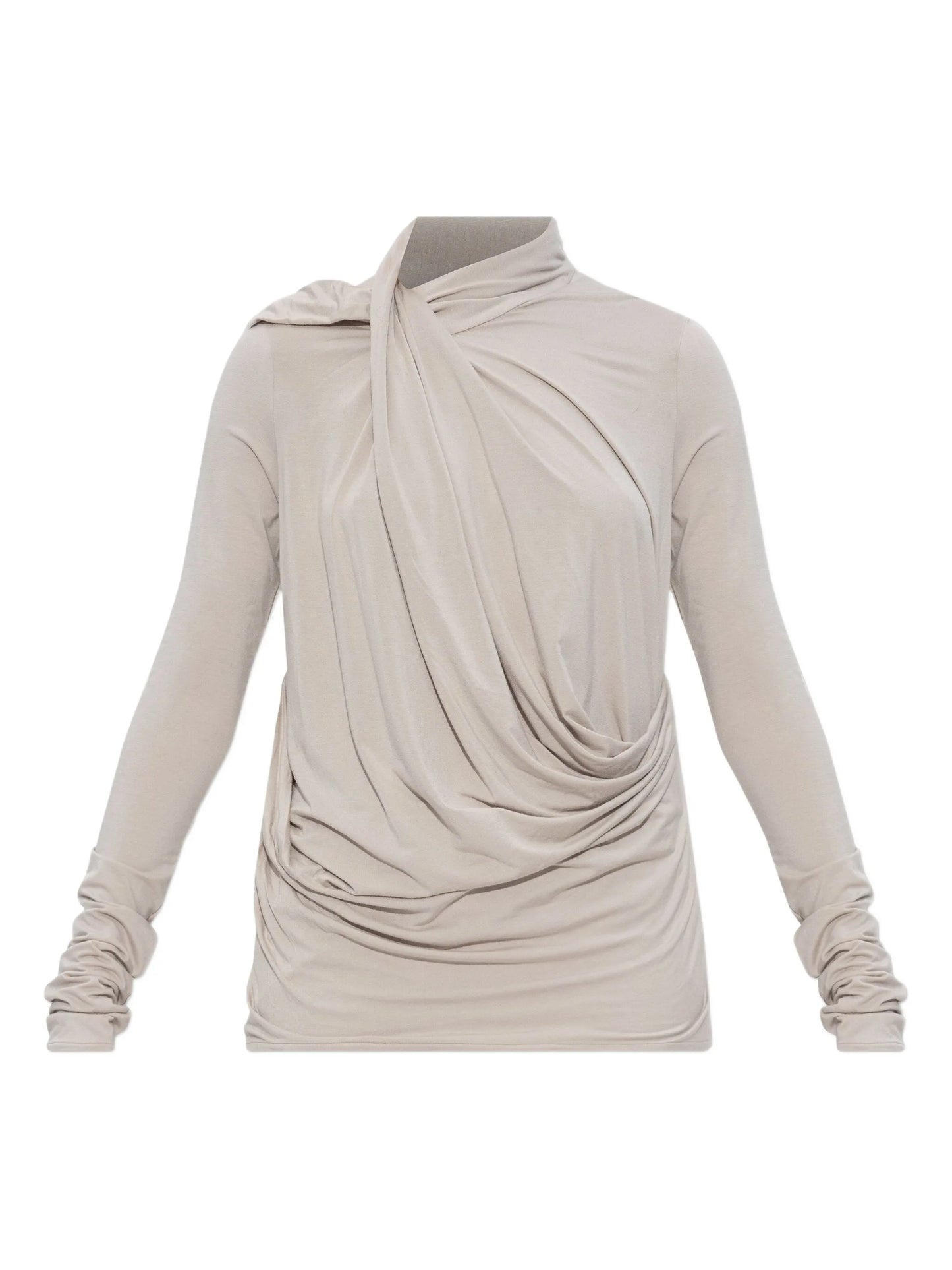 draped cowl-neck top