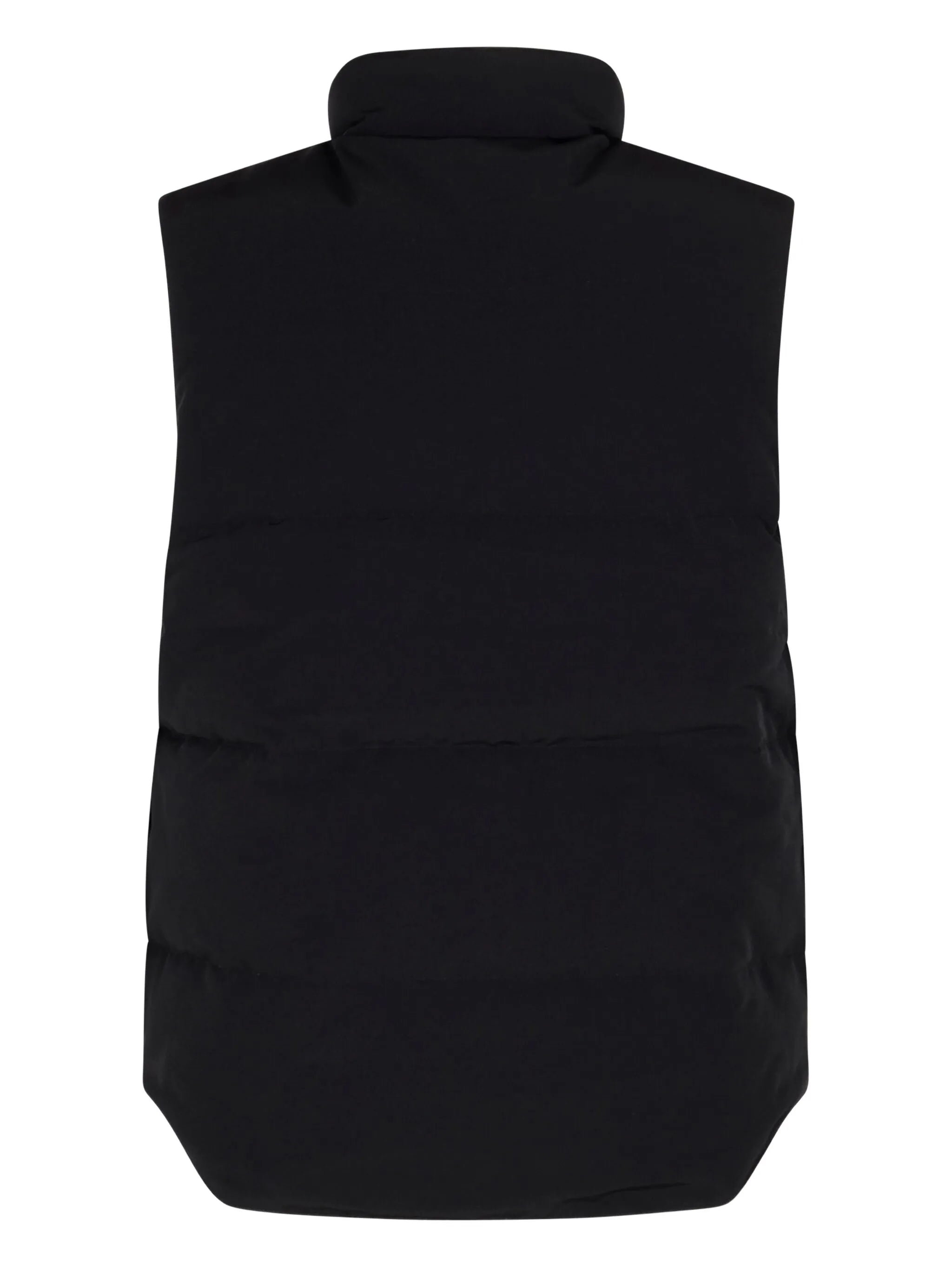 cotton-blend mock-neck vest