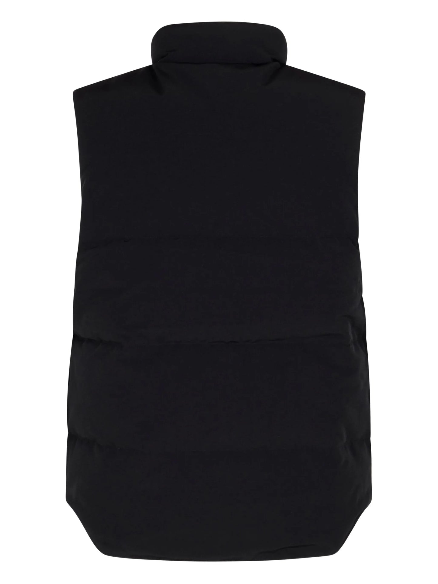 cotton-blend mock-neck vest