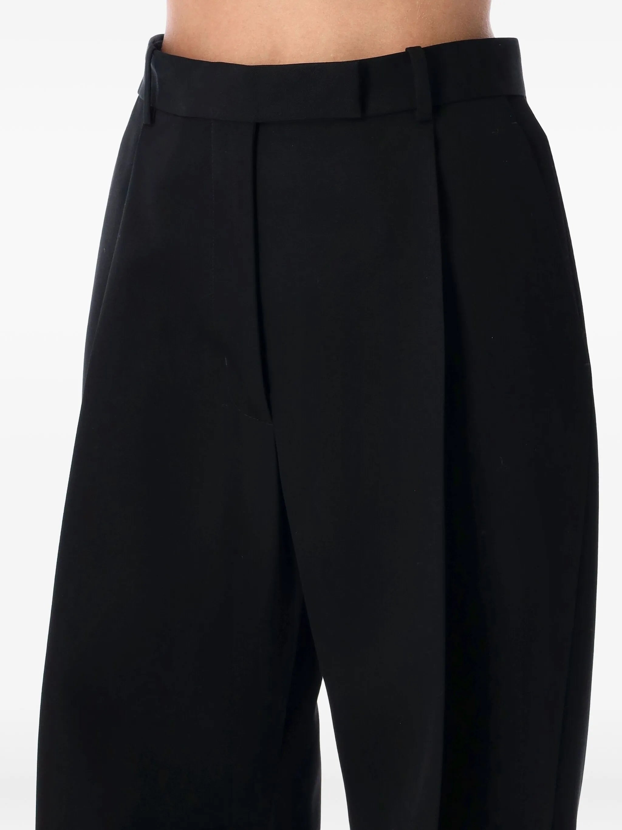 wool pleated trousers