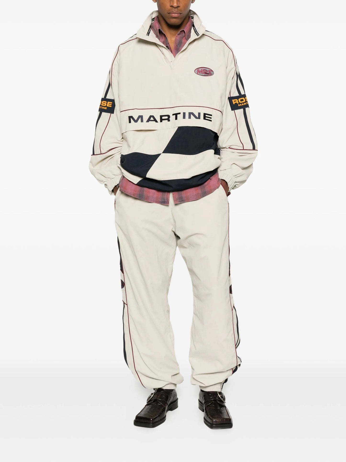 side-stripe elasticated track pants