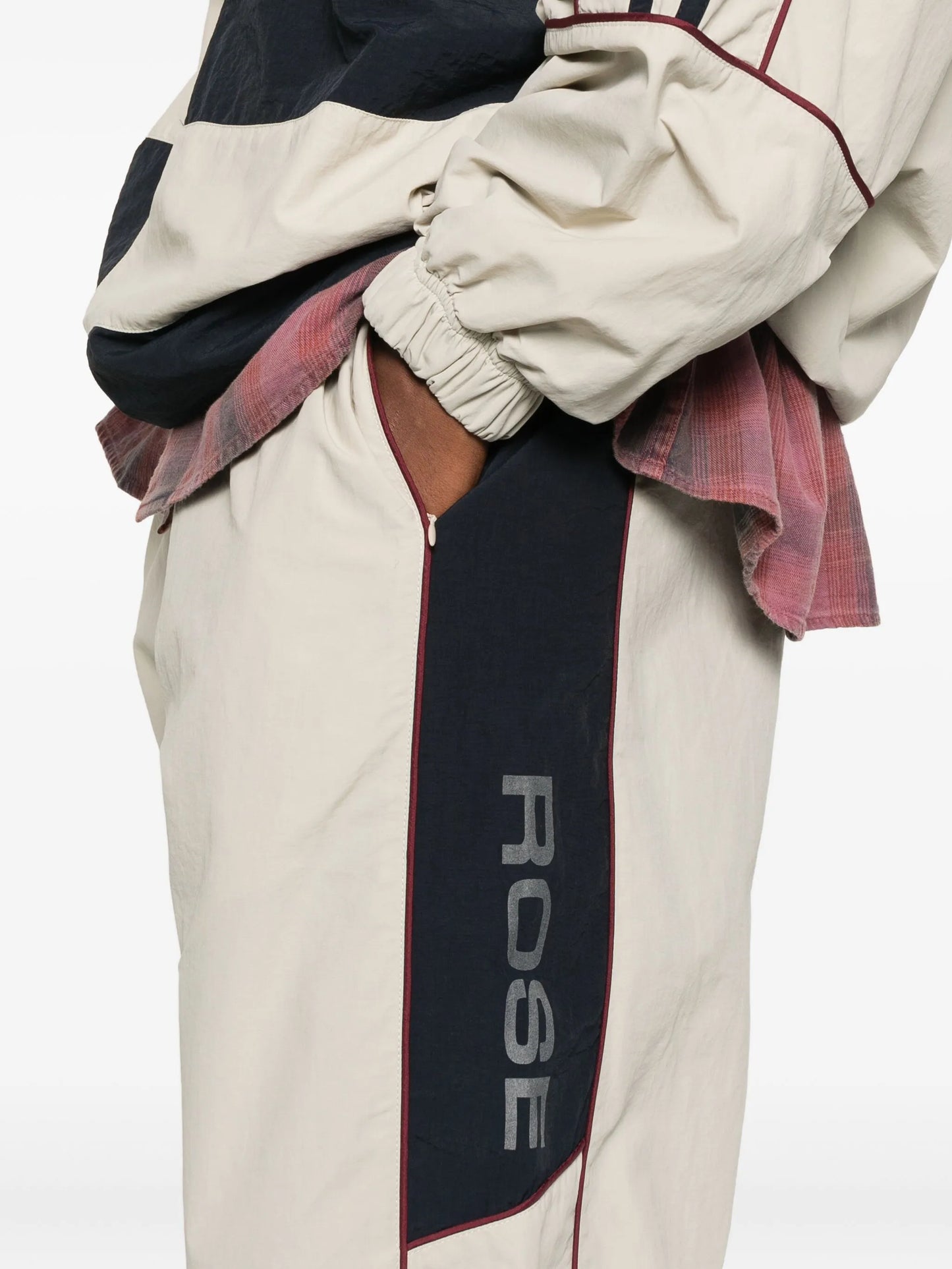 side-stripe elasticated track pants