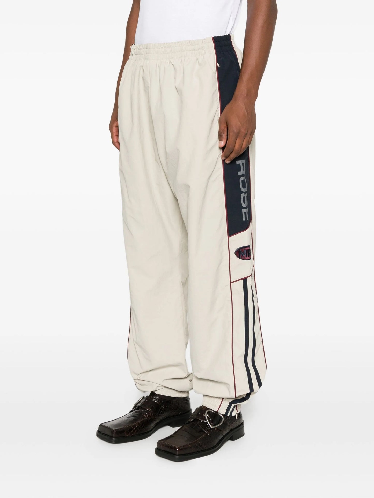 side-stripe elasticated track pants