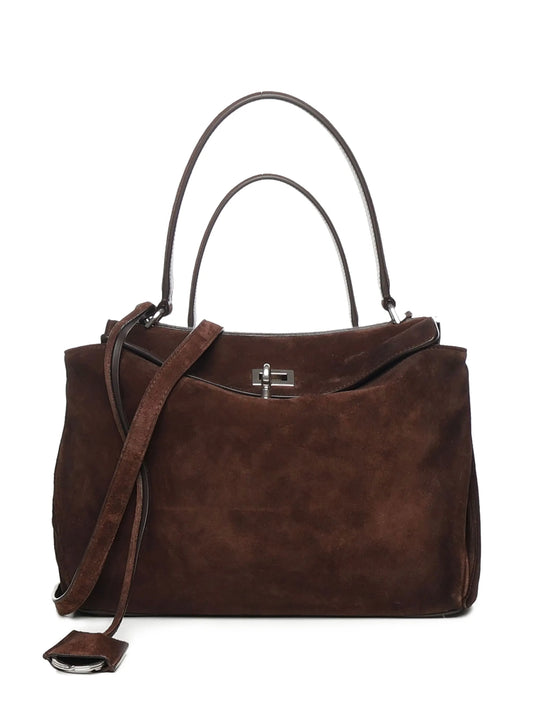 small Rodeo suede leather top-handle shoulder bag