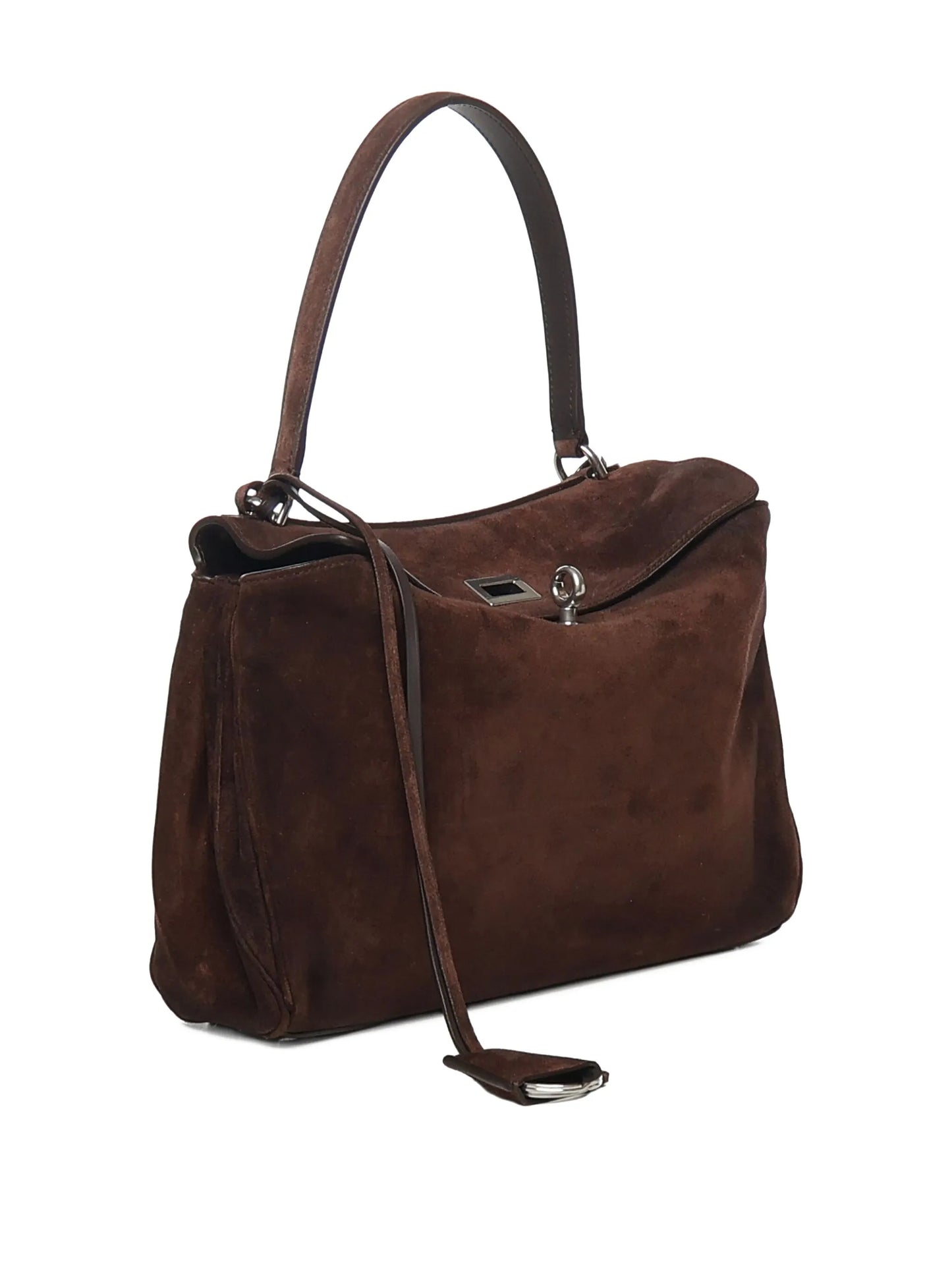 small Rodeo suede leather top-handle shoulder bag