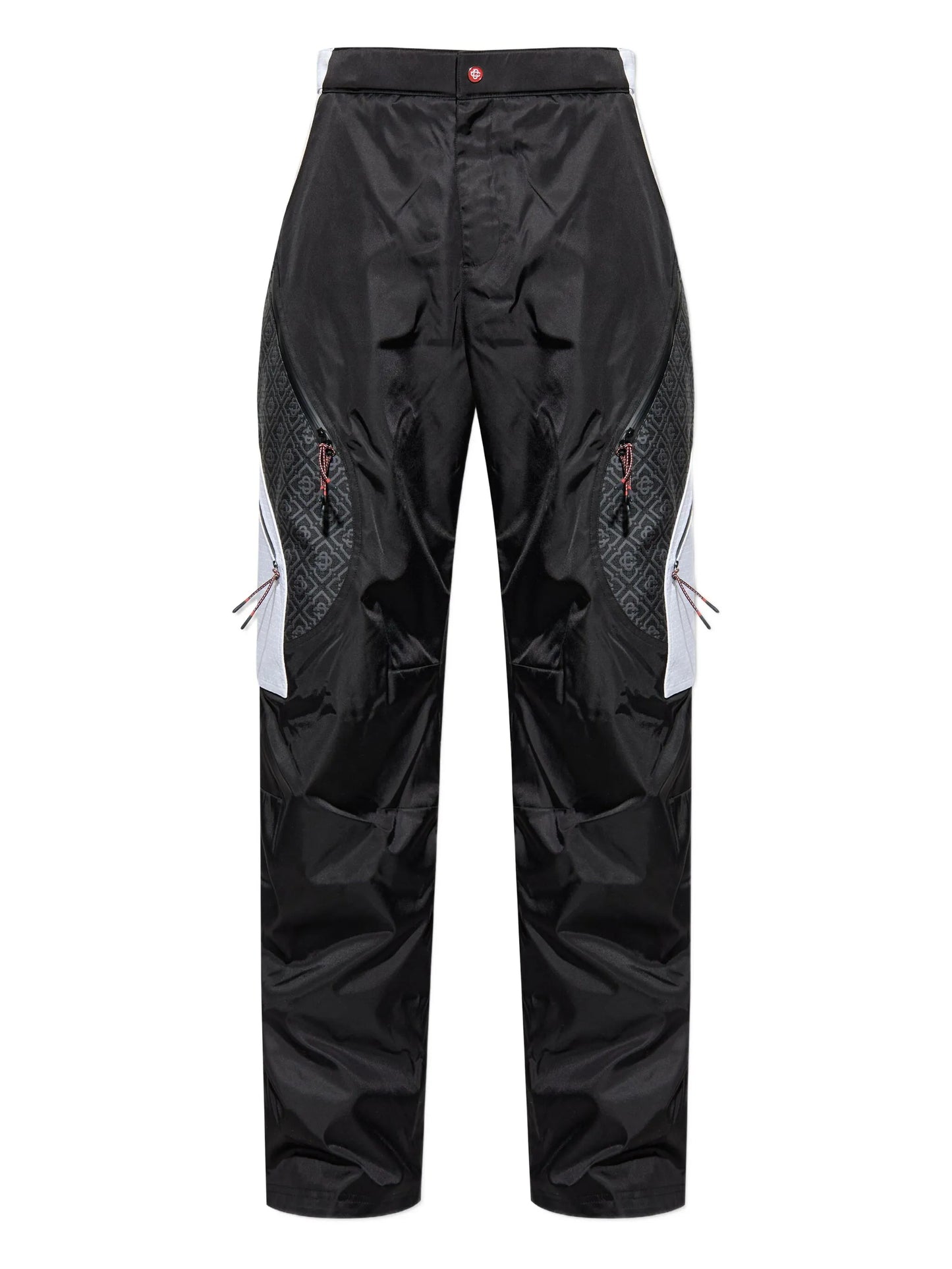 monogram panelled trousers