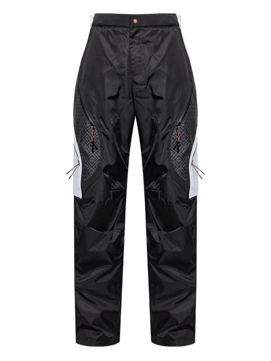 monogram panelled trousers