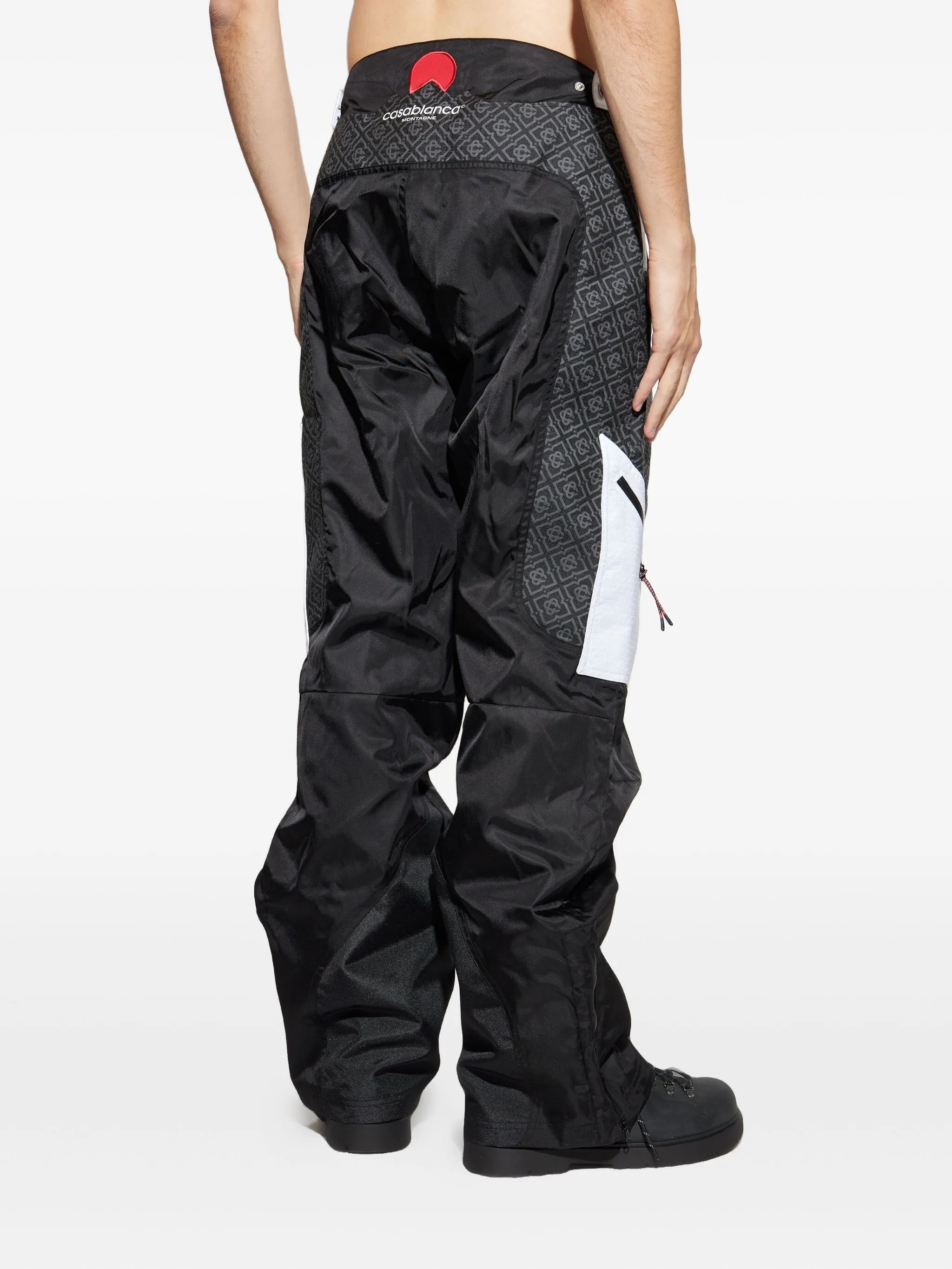 monogram panelled trousers