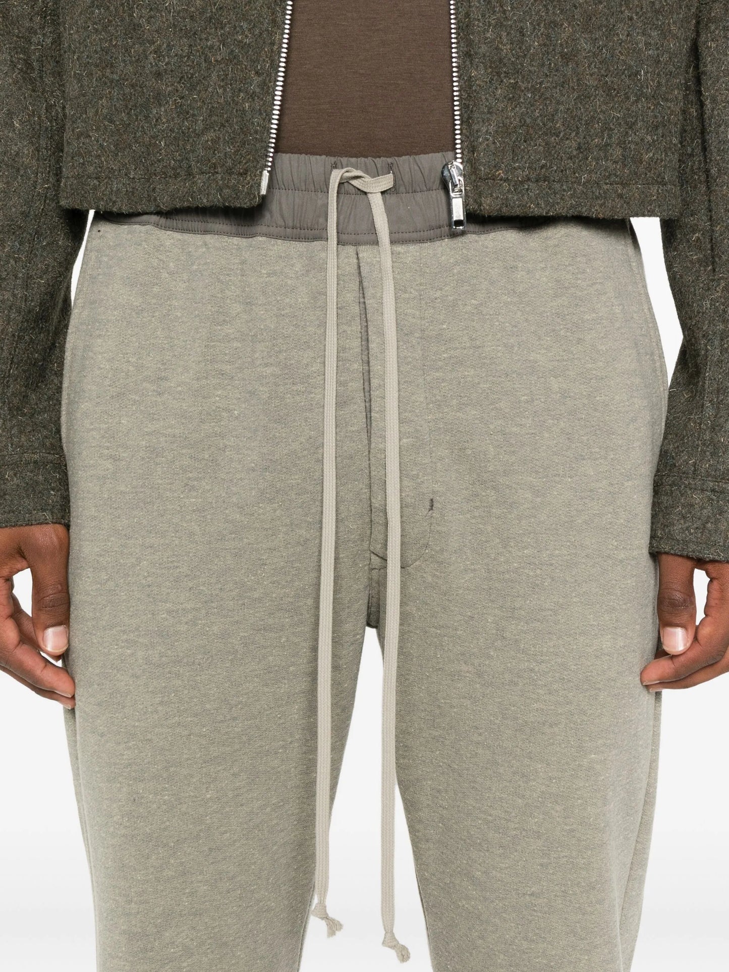 drawstring side-cuff track pants