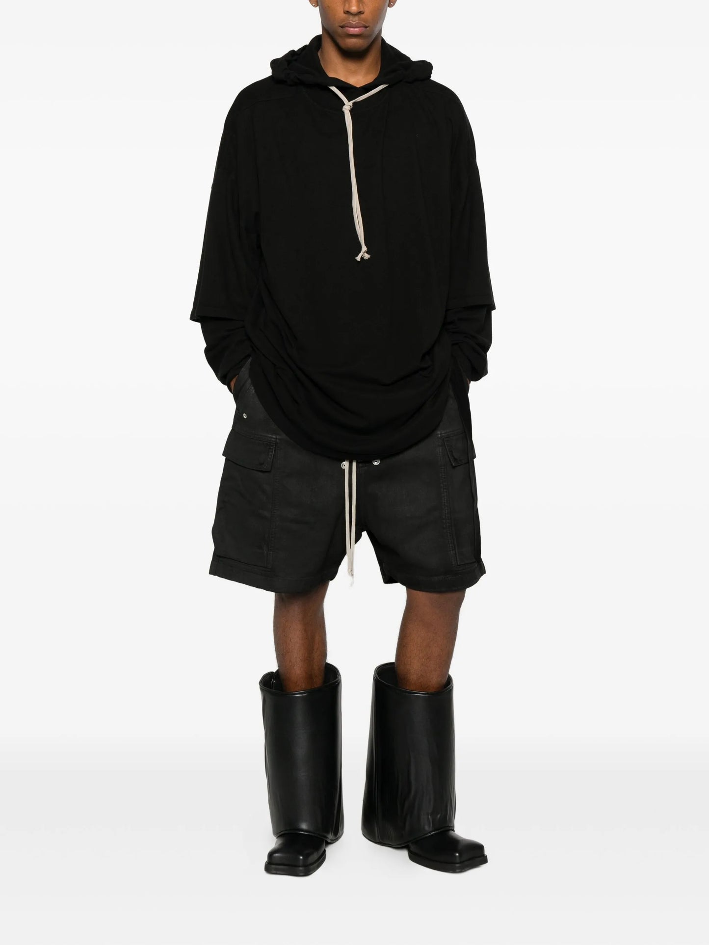 Tommy layered drawstring hoodie