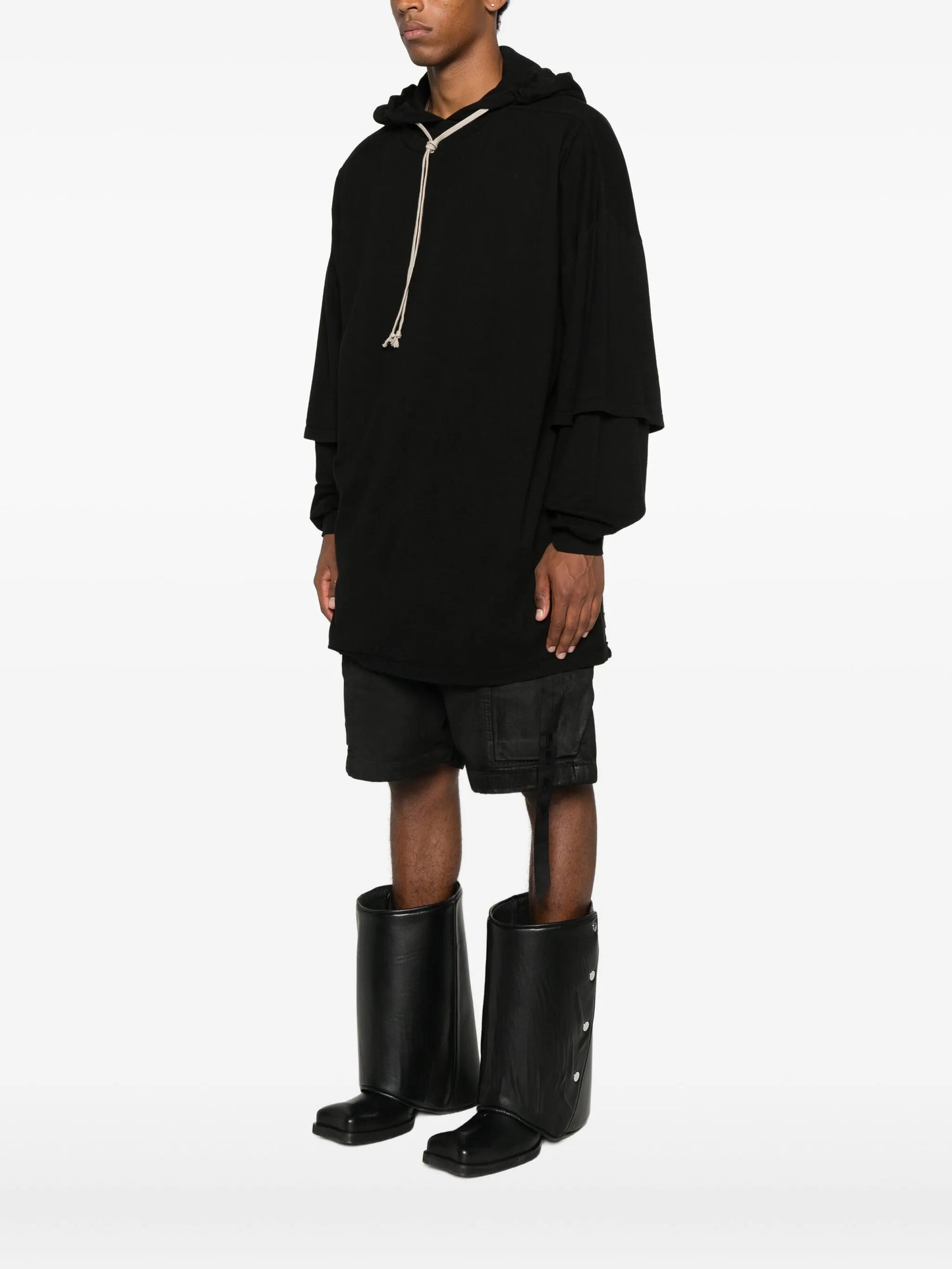 Tommy layered drawstring hoodie