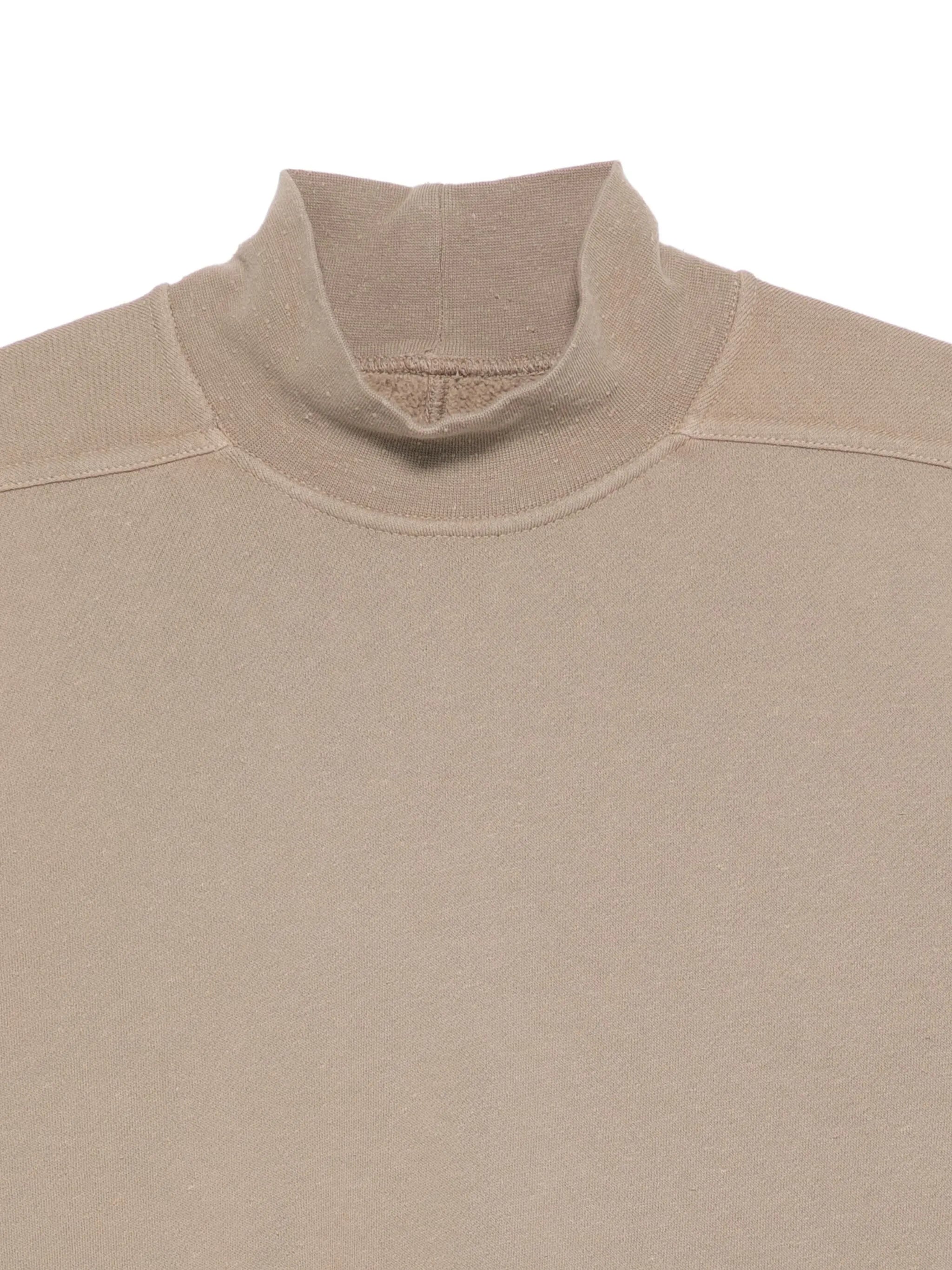 DRKSHDW mock-neck frayed-hem sweater