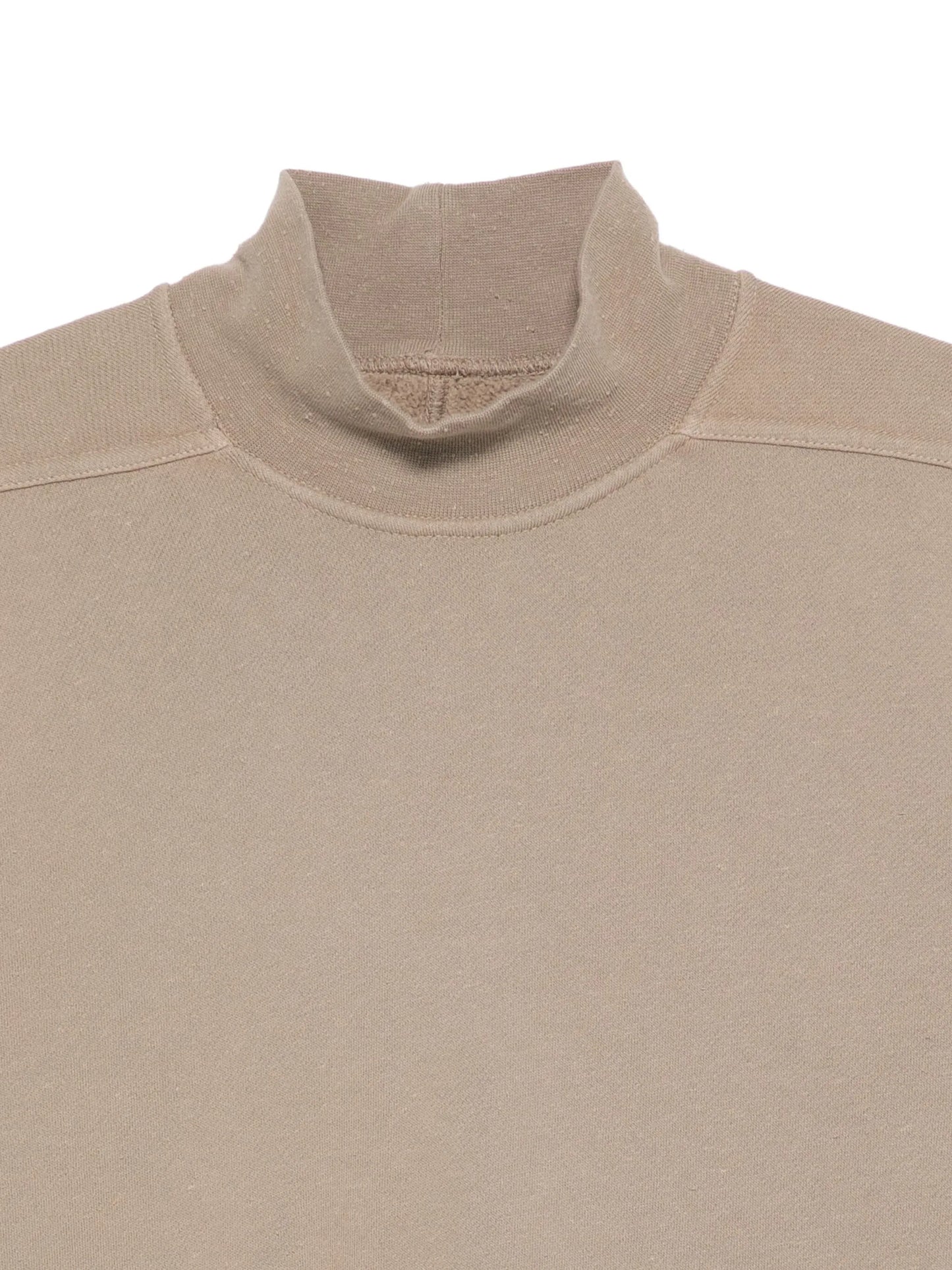 DRKSHDW mock-neck frayed-hem sweater