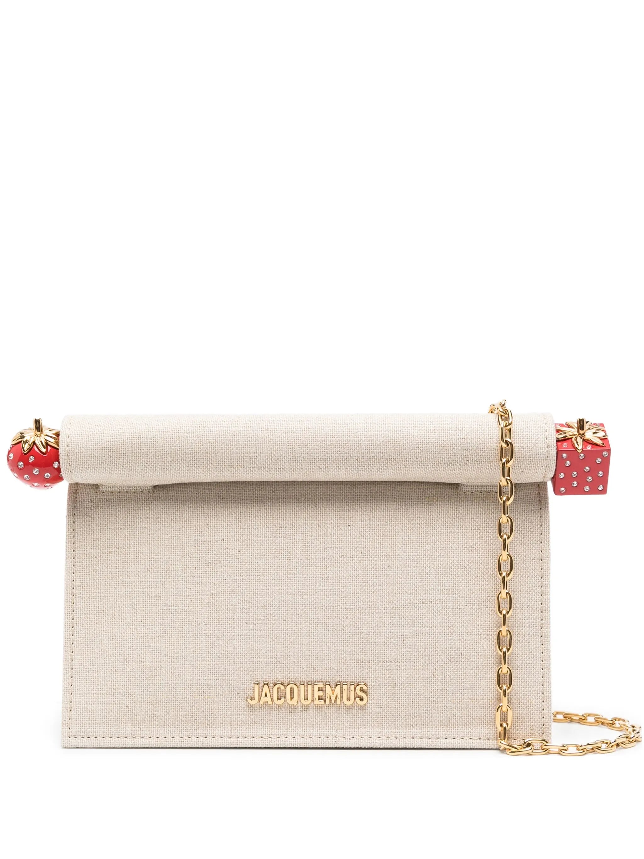 strawberry-detail chain clutch