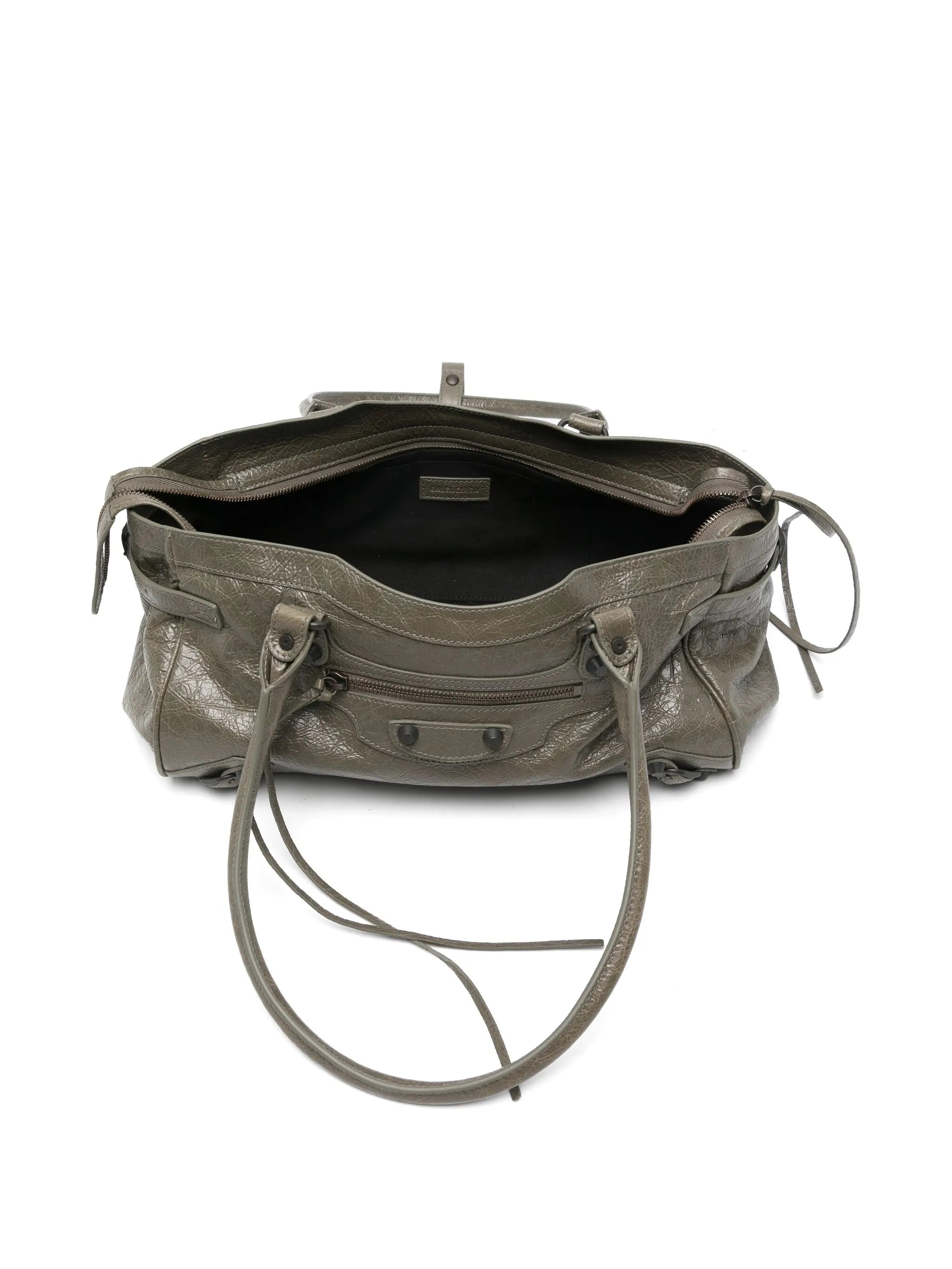 leather top-handle shoulder bag