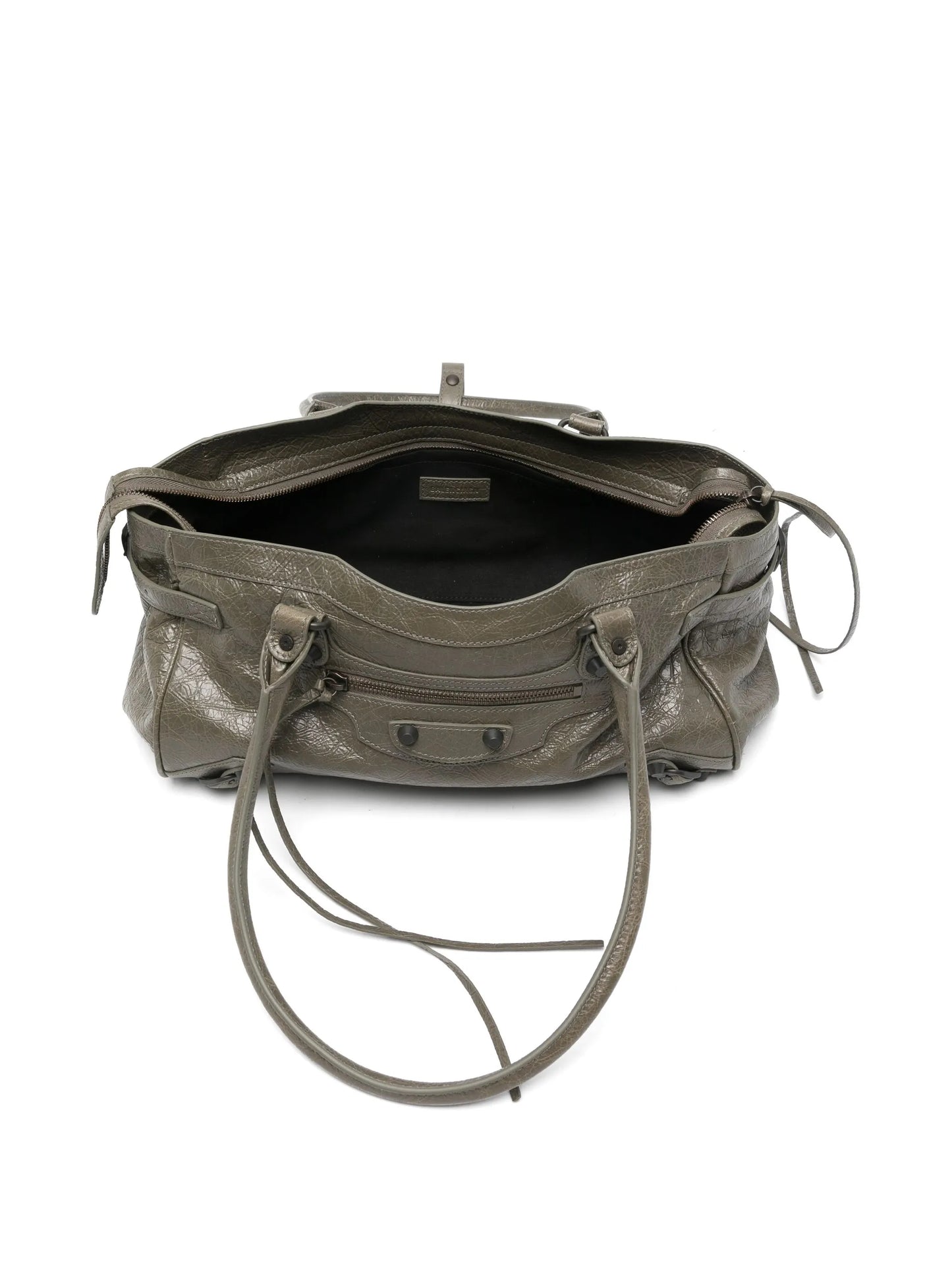 leather top-handle shoulder bag