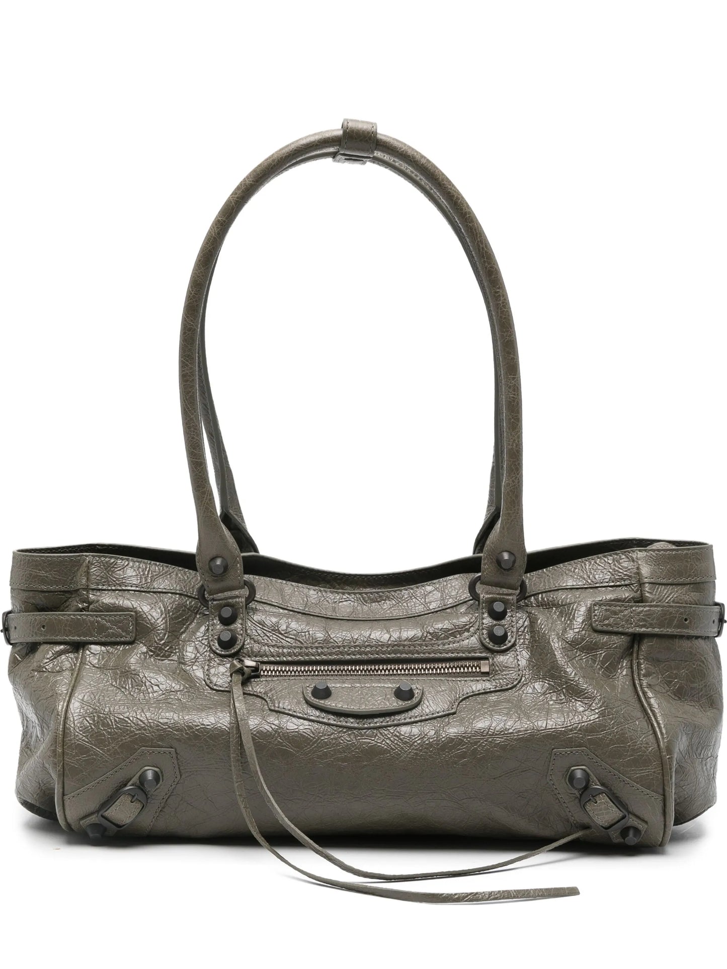 leather top-handle shoulder bag