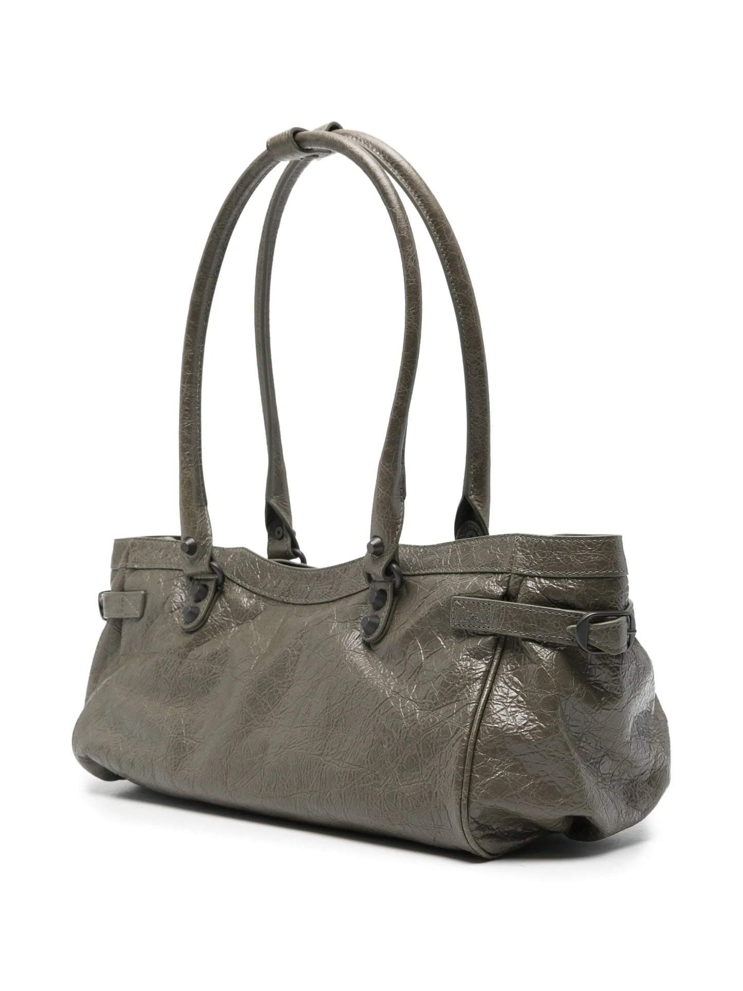 leather top-handle shoulder bag