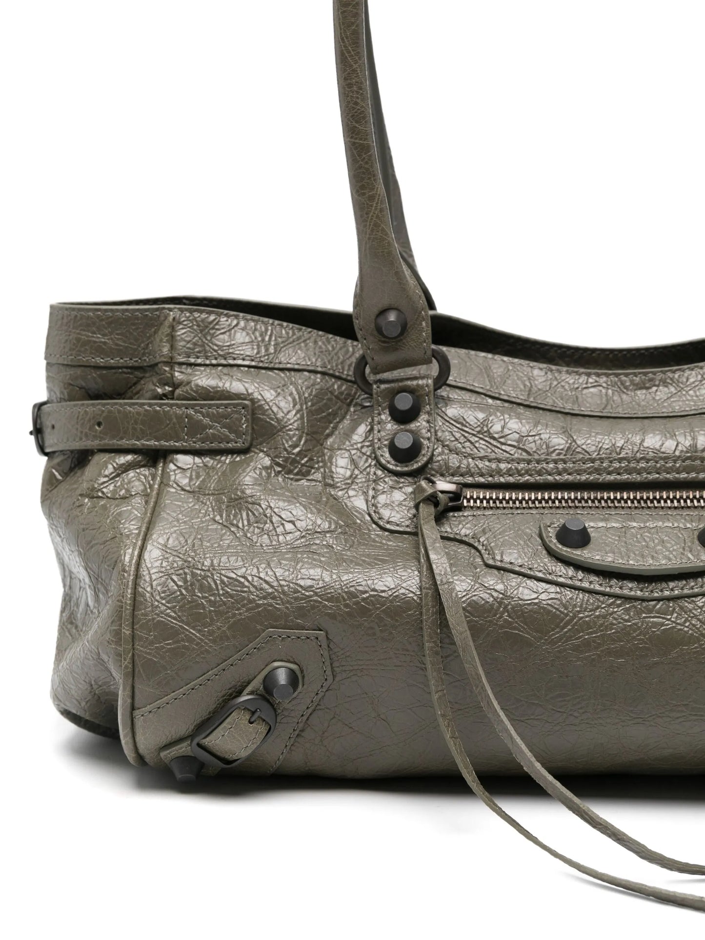 leather top-handle shoulder bag