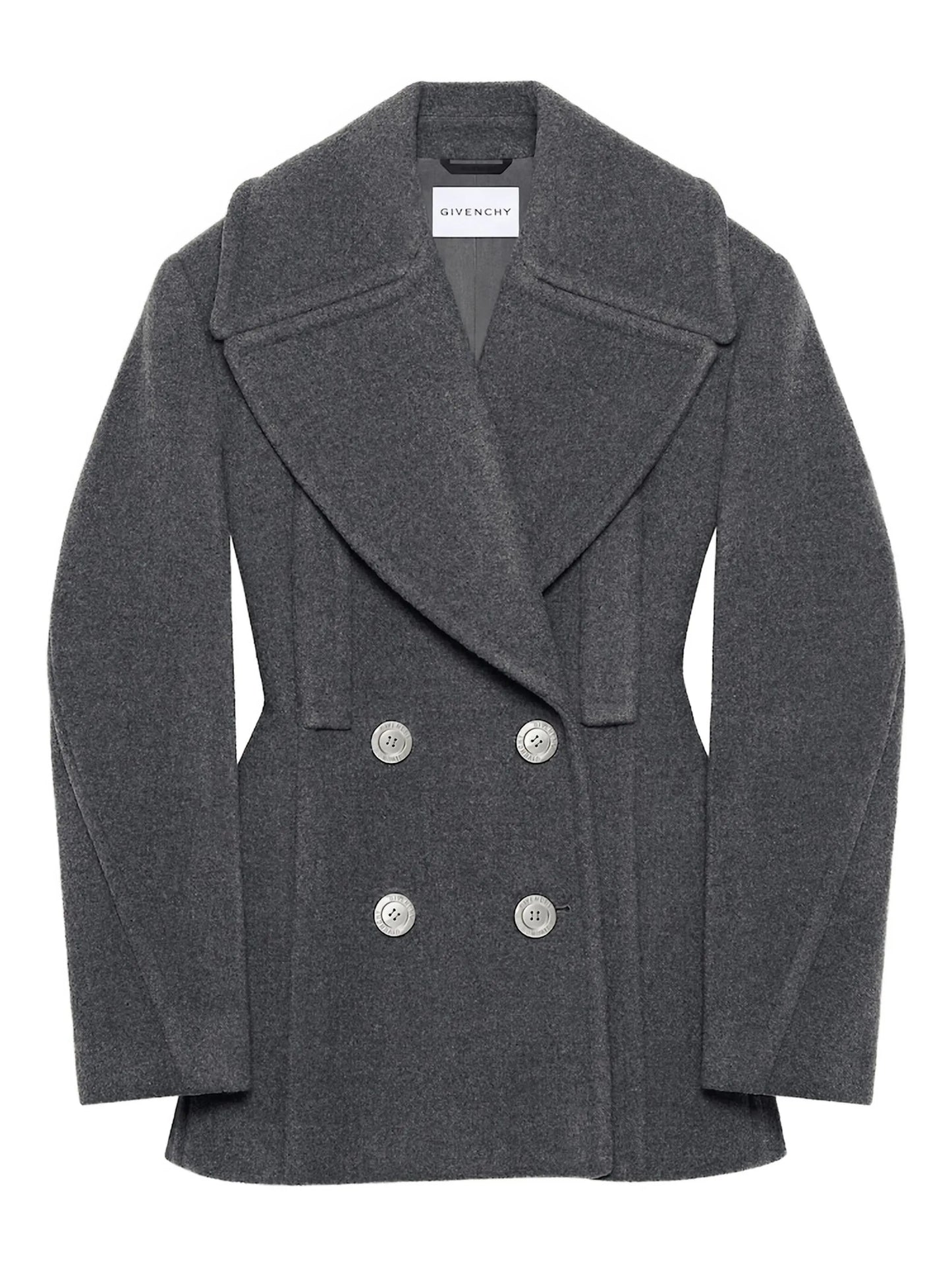 double-breasted balloon-sleeve jacket