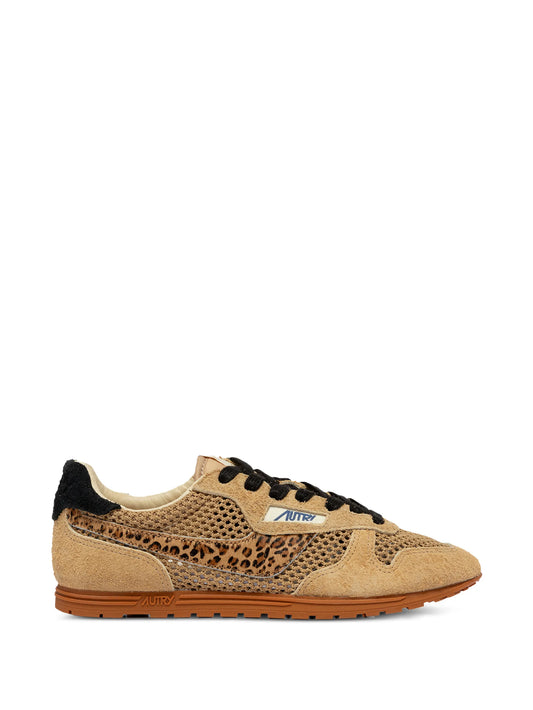 leopard knit sneakers