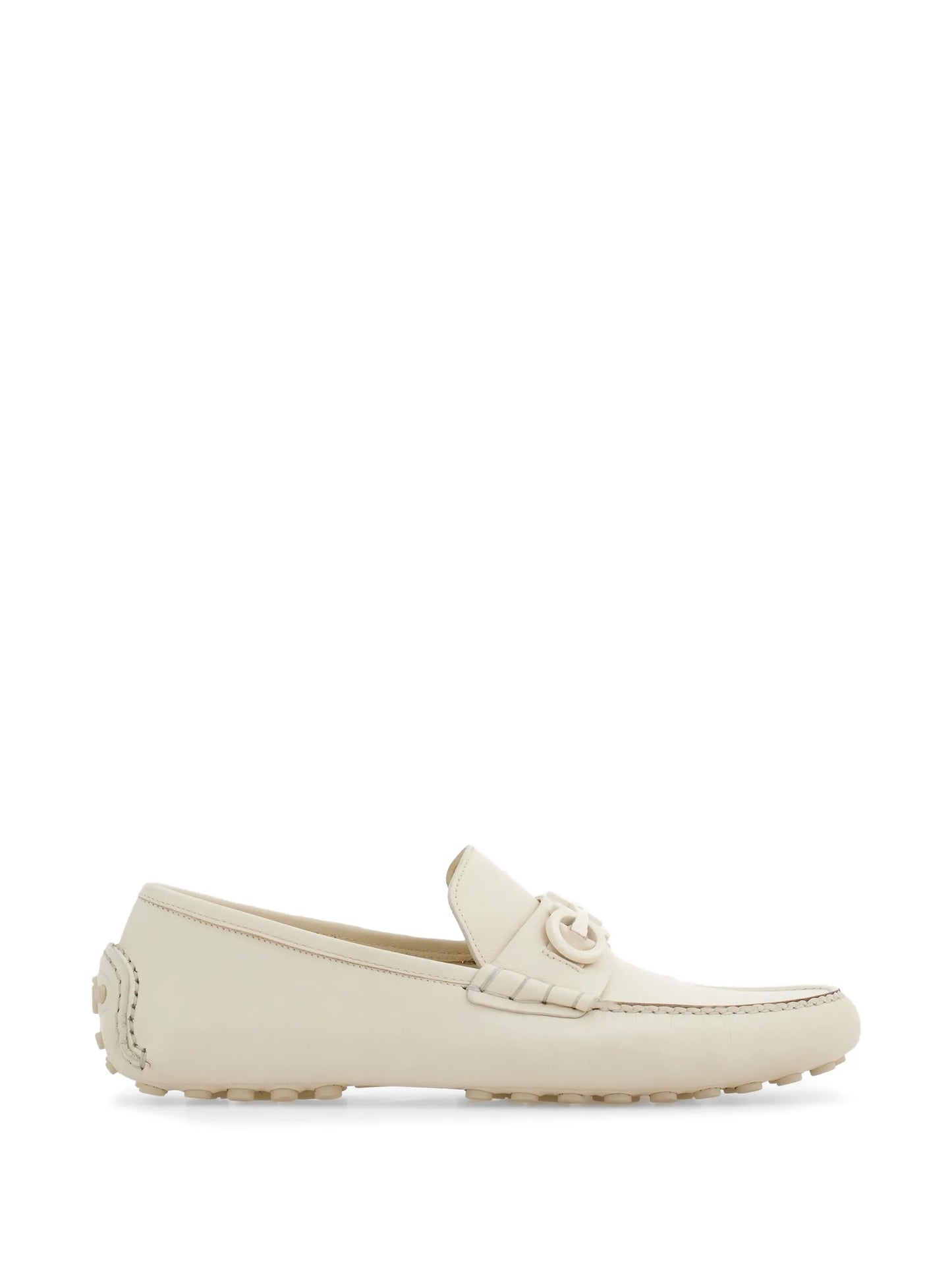 Gancini-plaque leather loafers