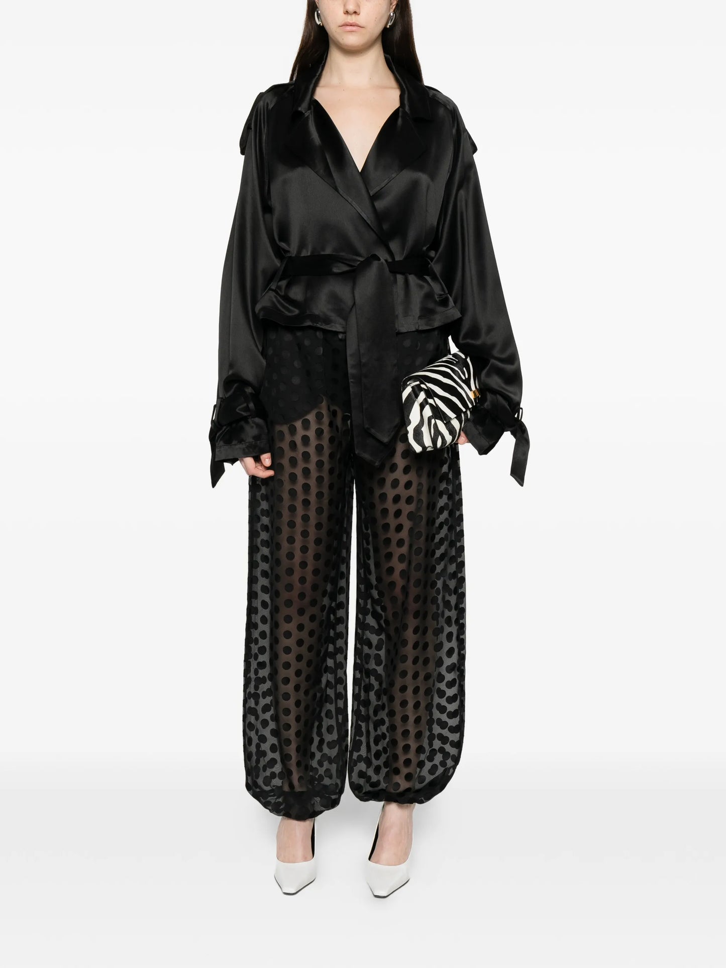 Orissa sheer-finish baloon trousers