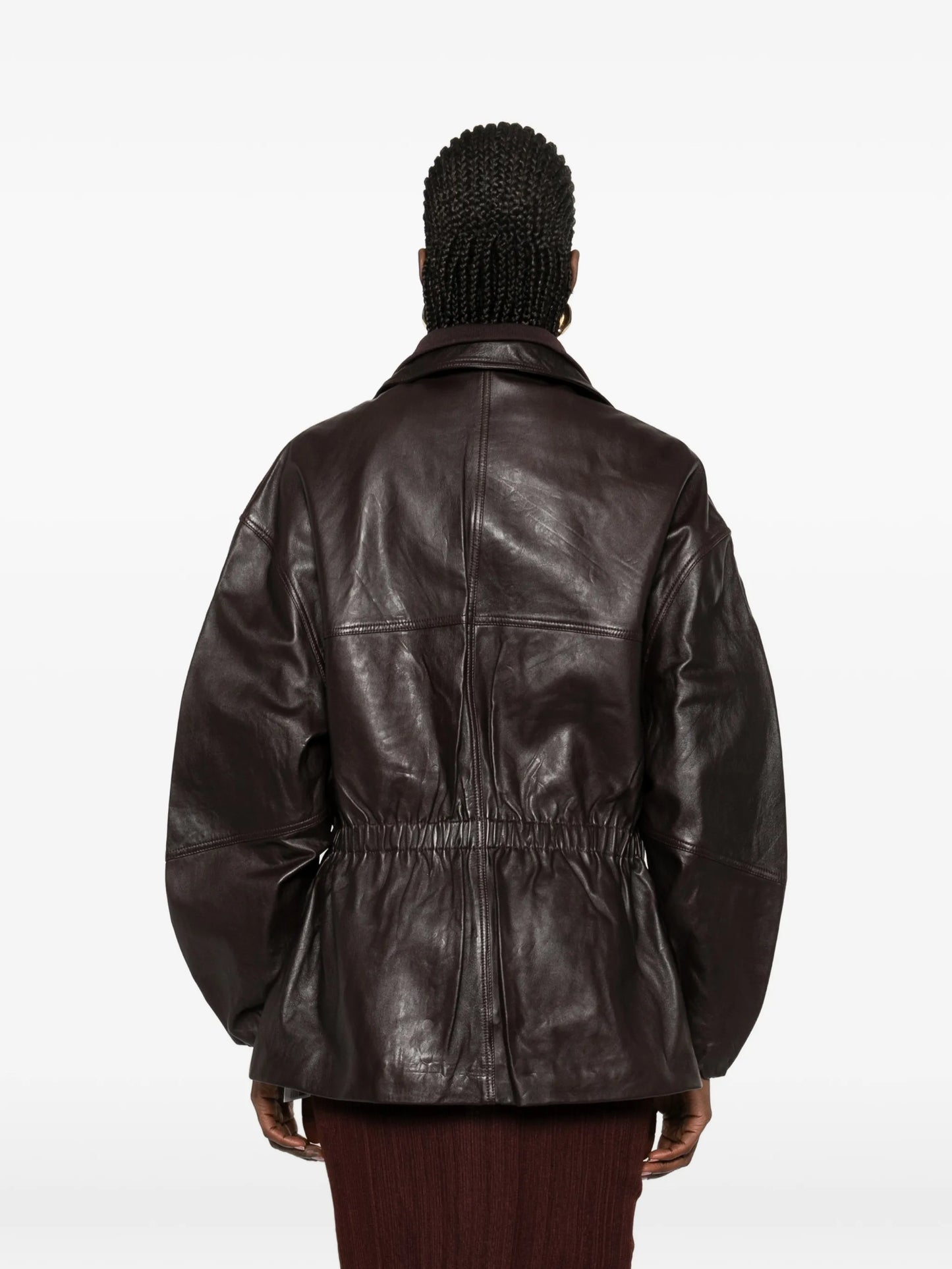 Carnaby Funnel neck leather jacket