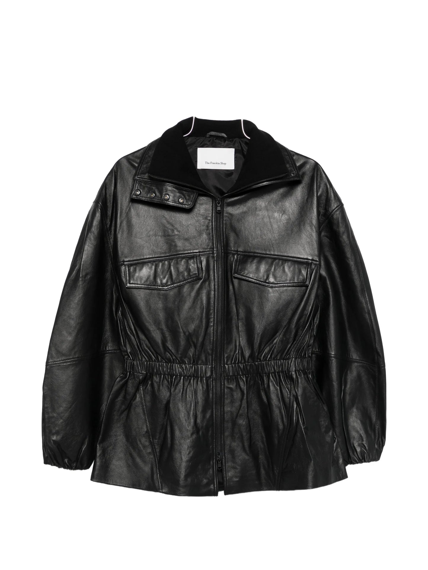 Carnaby Funnel neck leather jacket