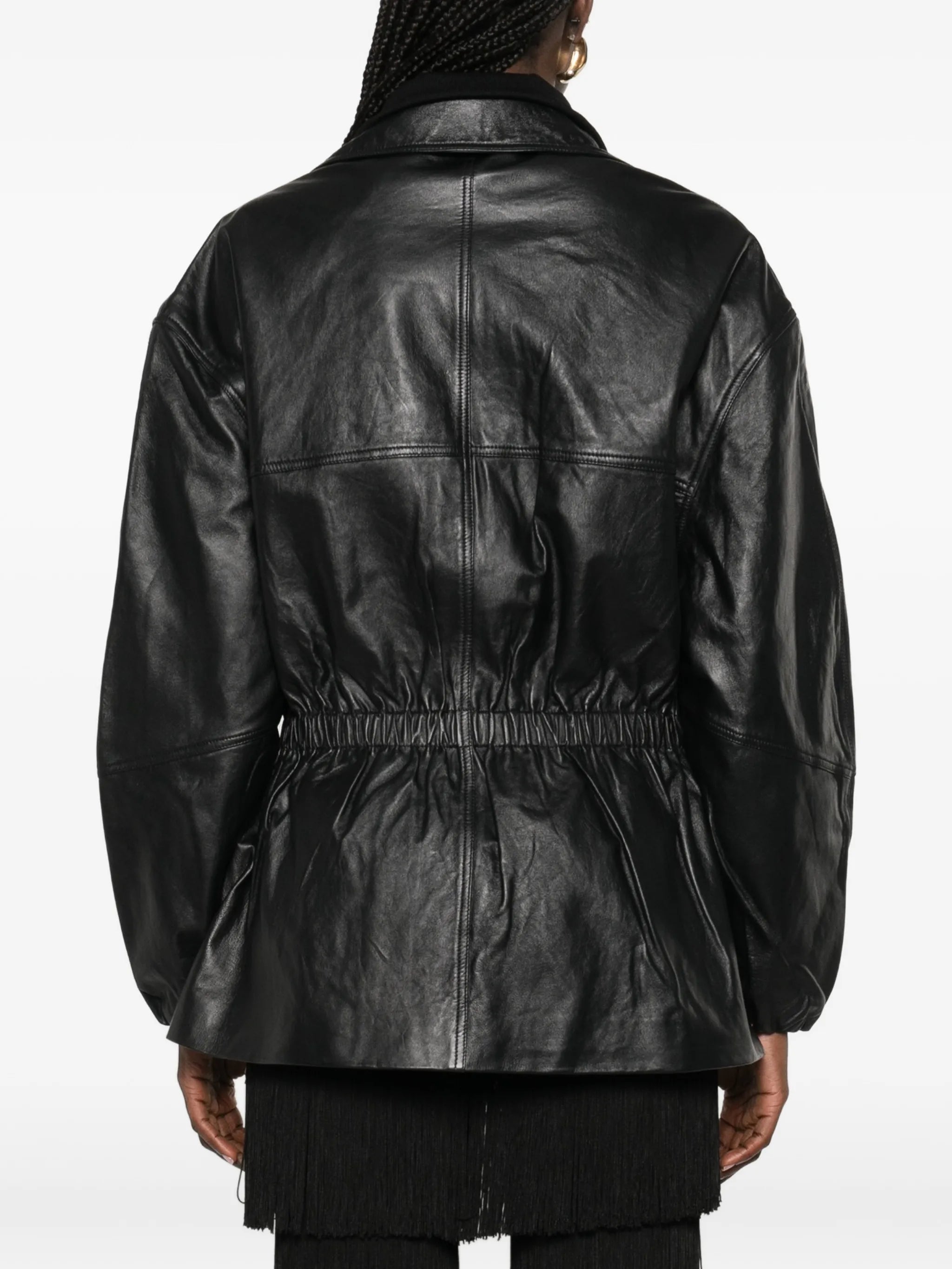 Carnaby Funnel neck leather jacket