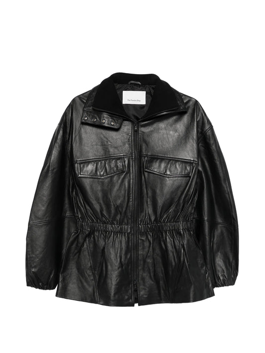 Carnaby Funnel neck leather jacket
