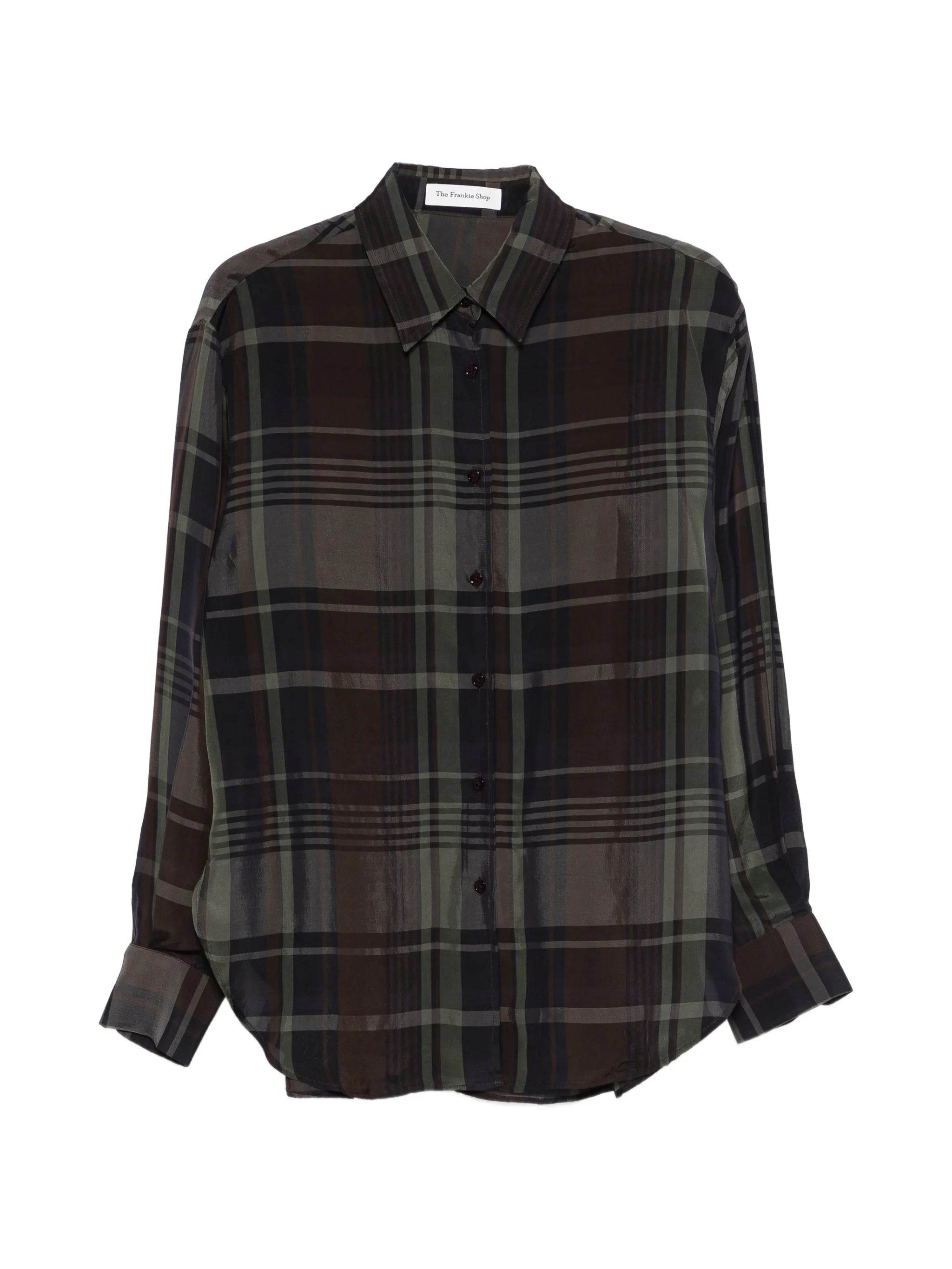 Peri sheer button-up shirt